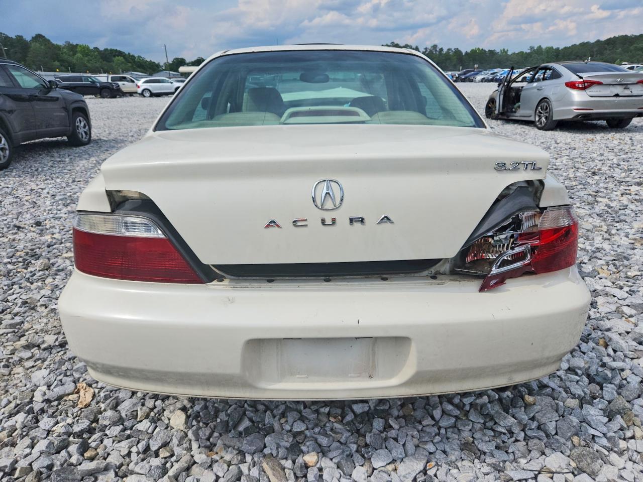 2003 Acura 3.2tl White vin: 19UUA56643A070107
