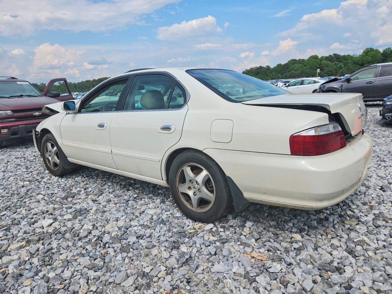 2003 Acura 3.2tl White vin: 19UUA56643A070107