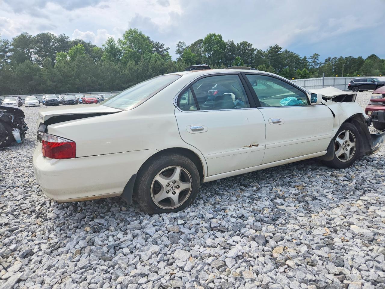 2003 Acura 3.2tl White vin: 19UUA56643A070107
