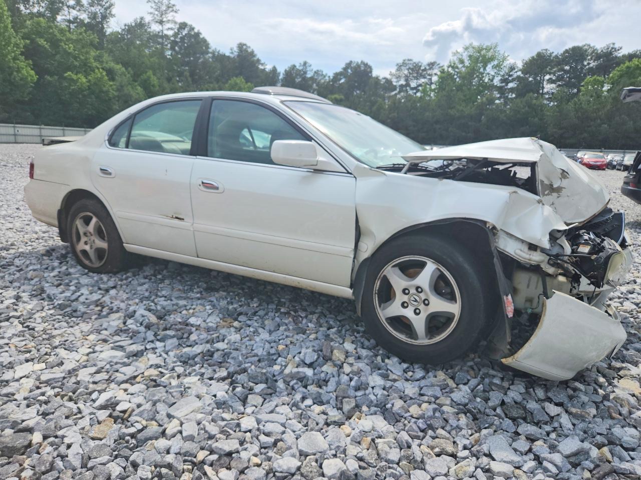 2003 Acura 3.2tl White vin: 19UUA56643A070107