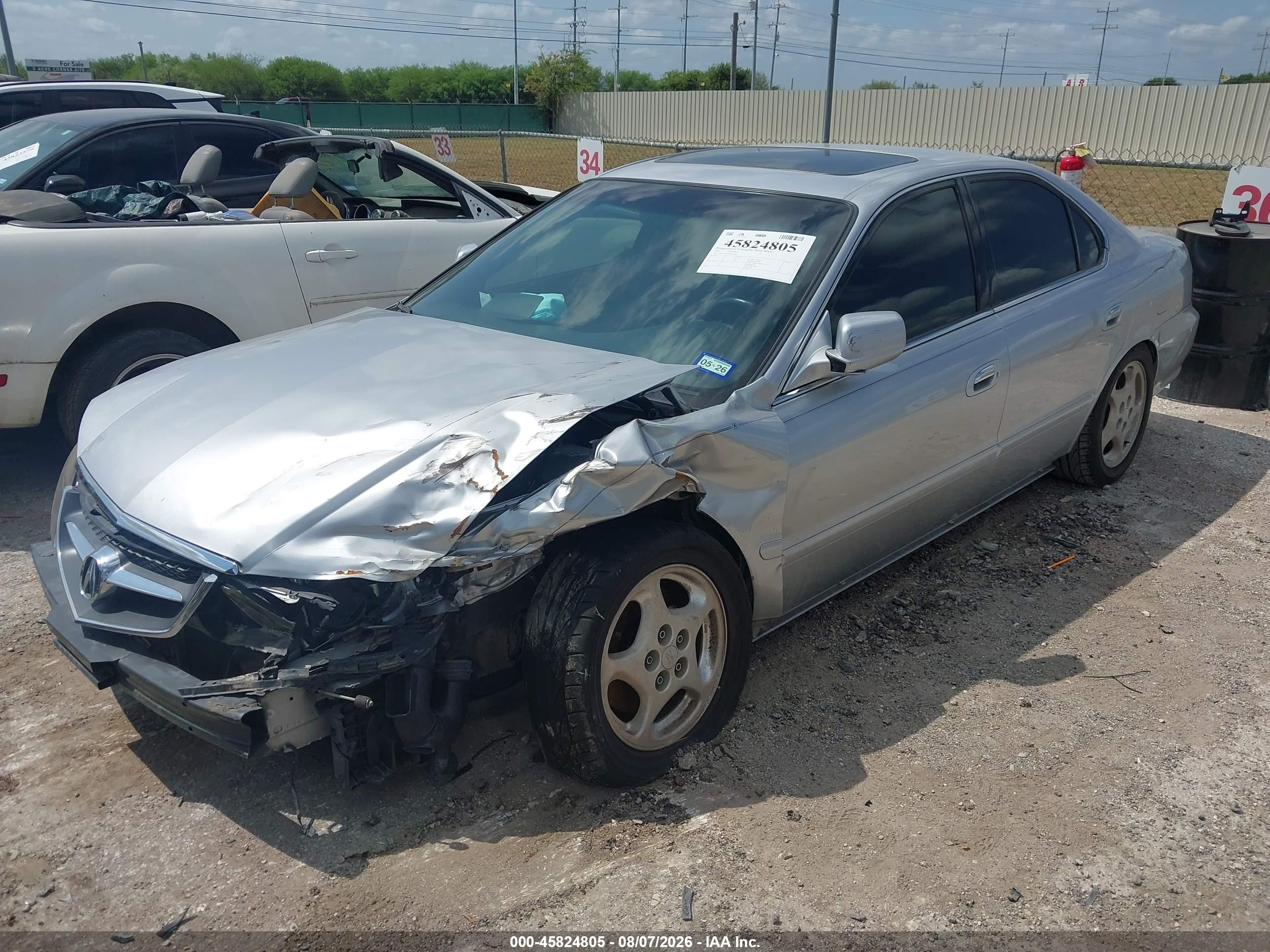 2003 Acura Tl 3.2 Silver vin: 19UUA56643A080992