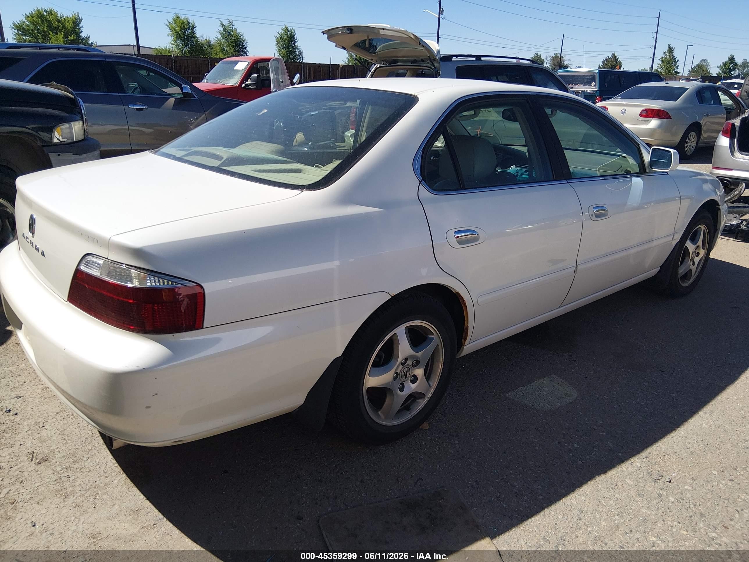 2002 Acura Tl 3.2 White vin: 19UUA56652A025594