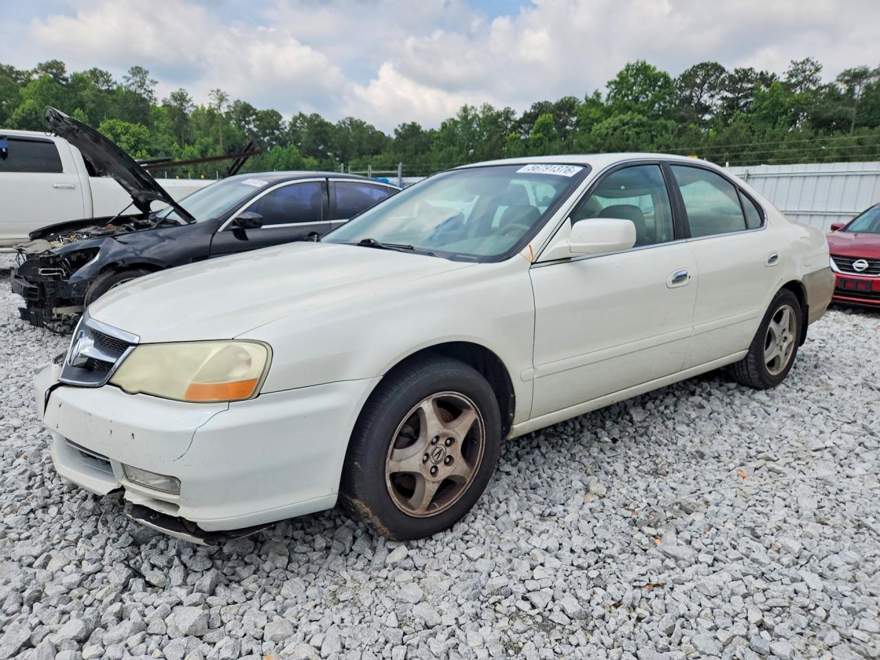2003 Acura 3.2tl White vin: 19UUA56653A084100