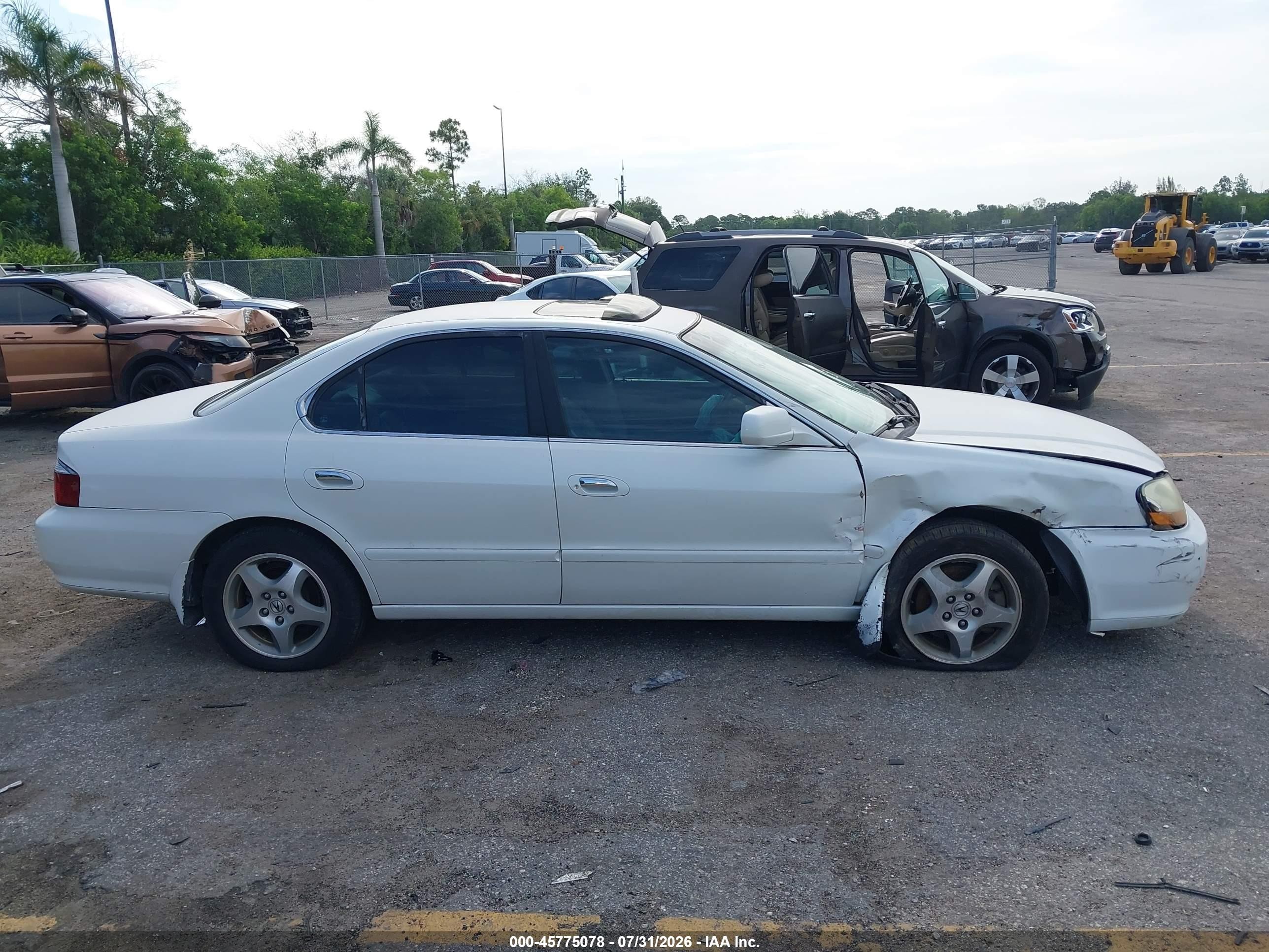 2003 Acura Tl 3.2 White vin: 19UUA56663A084249