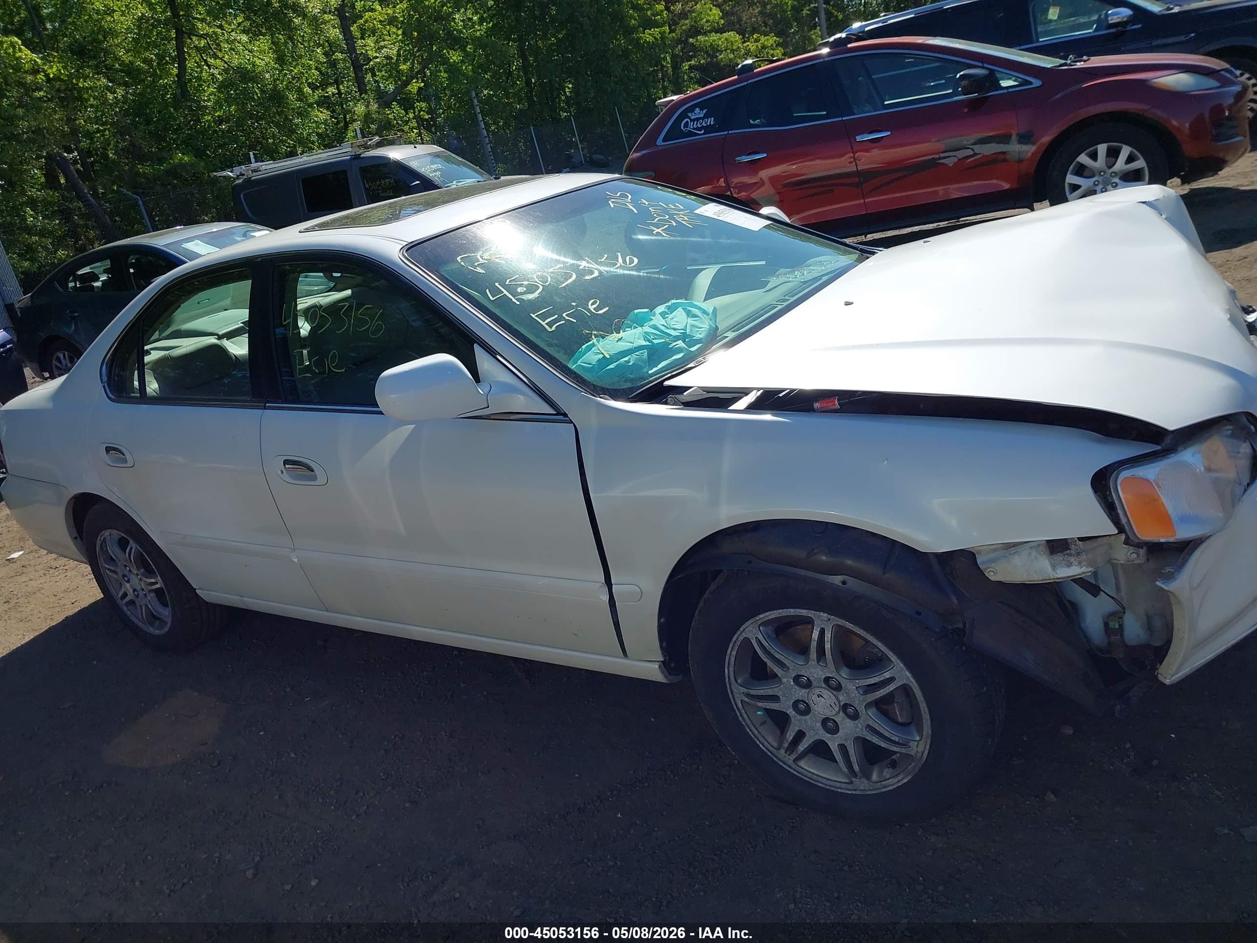 2000 Acura Tl 3.2 White vin: 19UUA5666YA049962