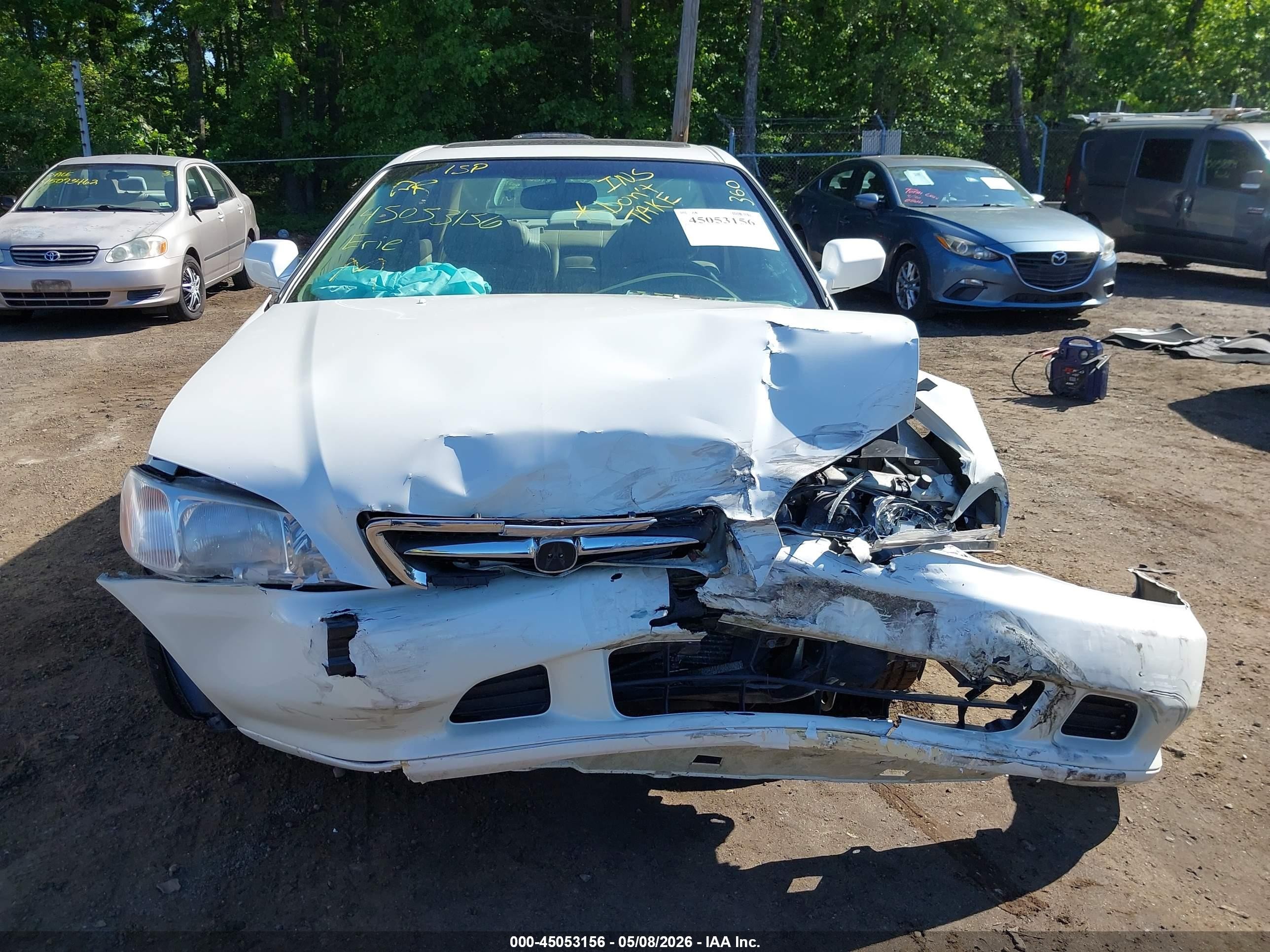 2000 Acura Tl 3.2 White vin: 19UUA5666YA049962