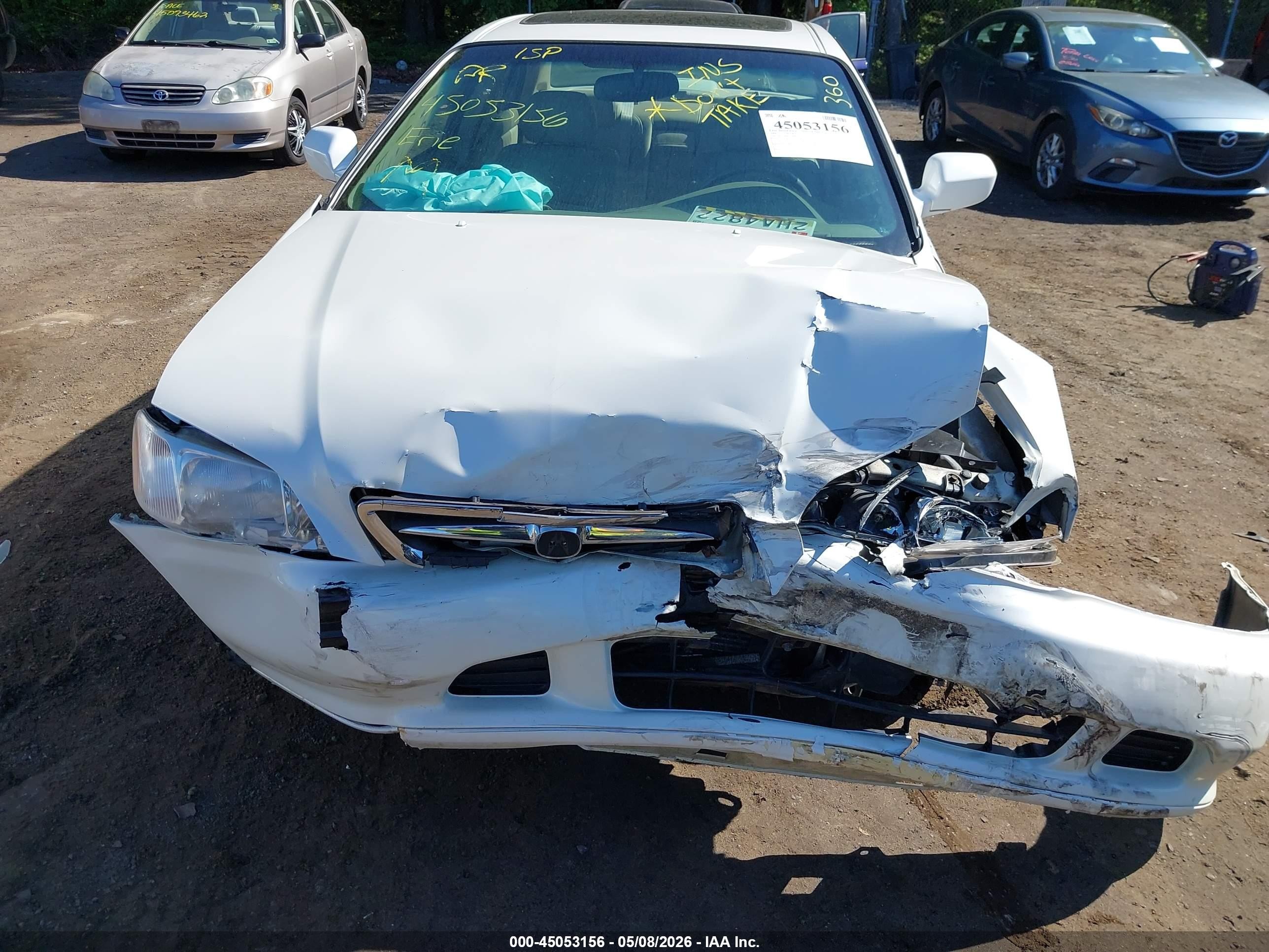 2000 Acura Tl 3.2 White vin: 19UUA5666YA049962