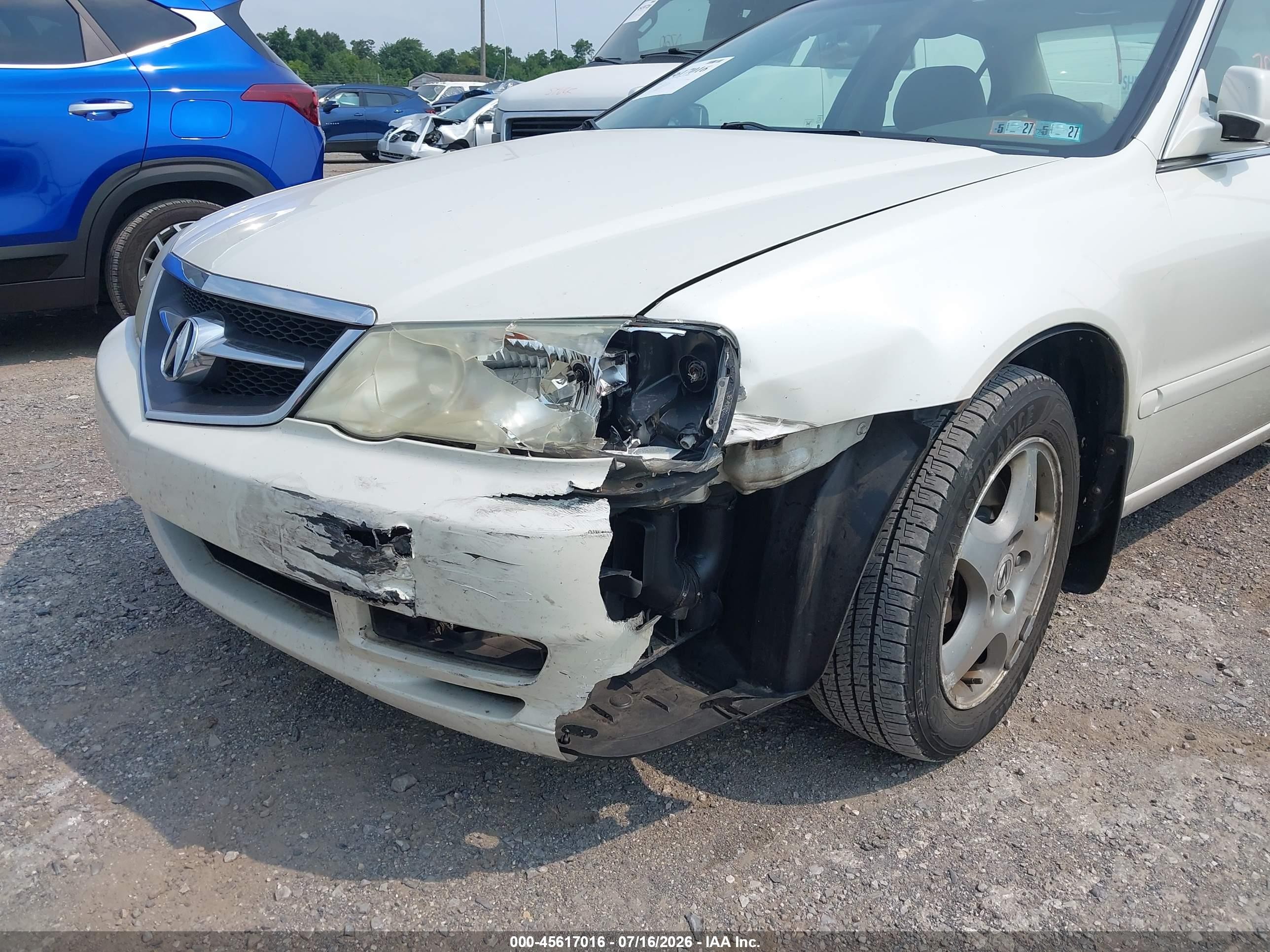 2003 Acura Tl 3.2 White vin: 19UUA56673A092604