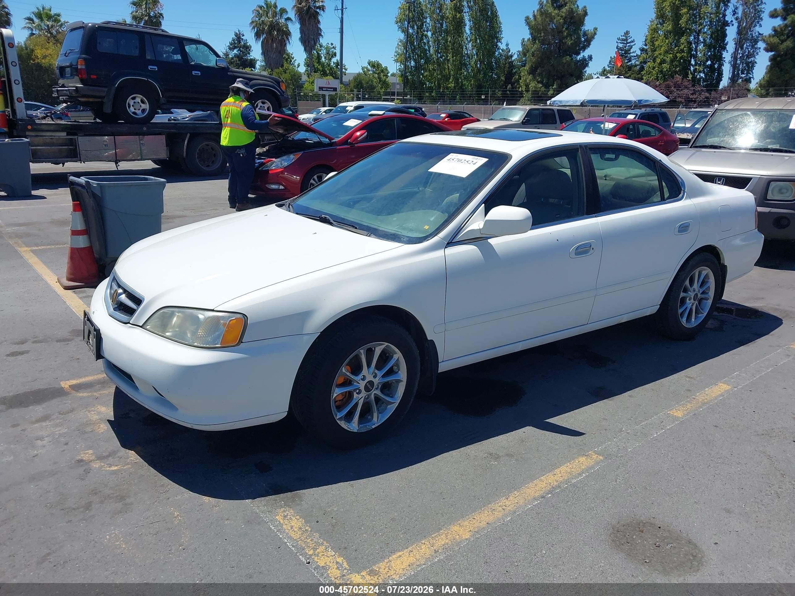 2000 Acura Tl 3.2 White vin: 19UUA5669YA008841