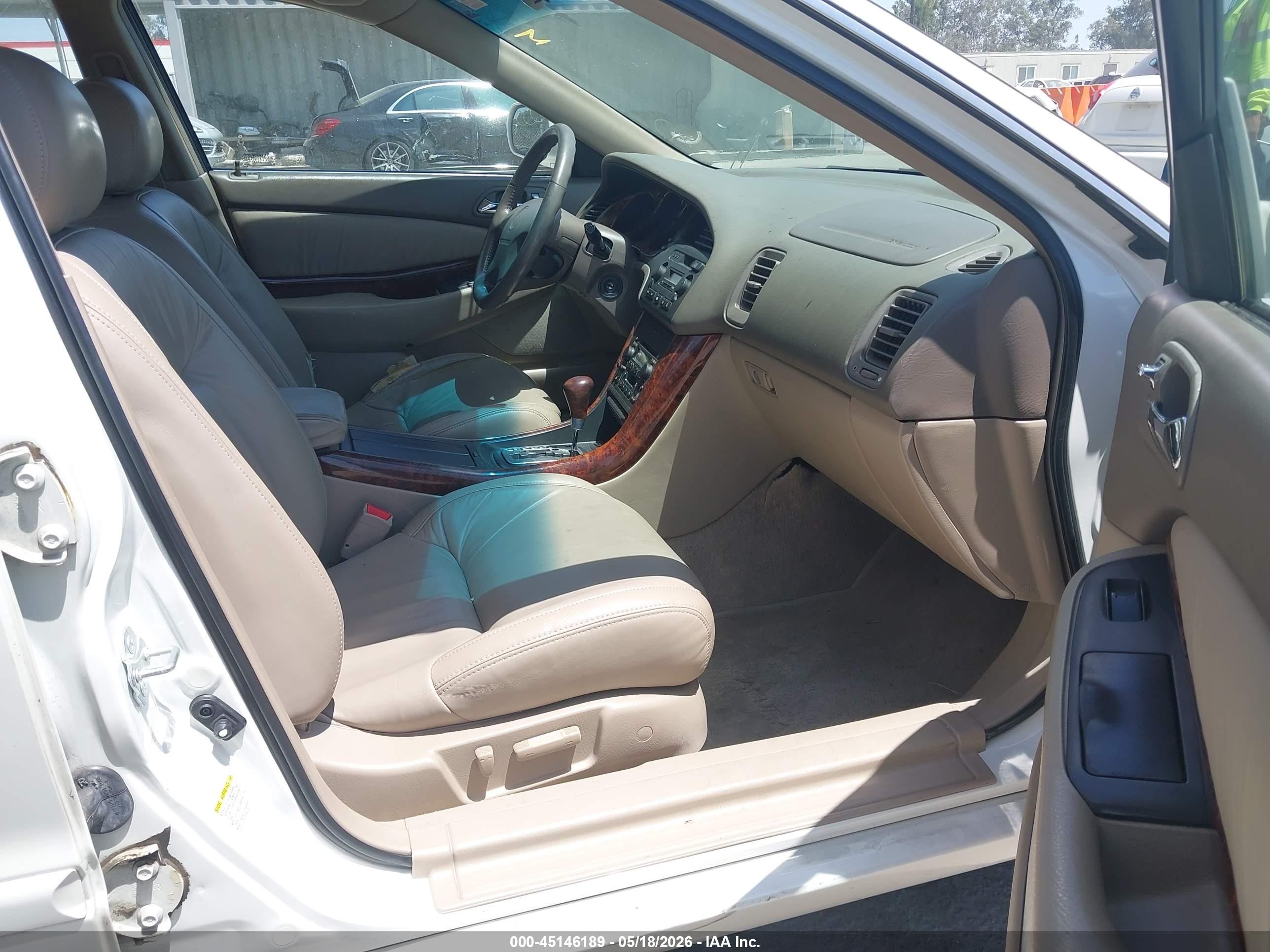 2000 Acura Tl 3.2 White vin: 19UUA5669YA064536