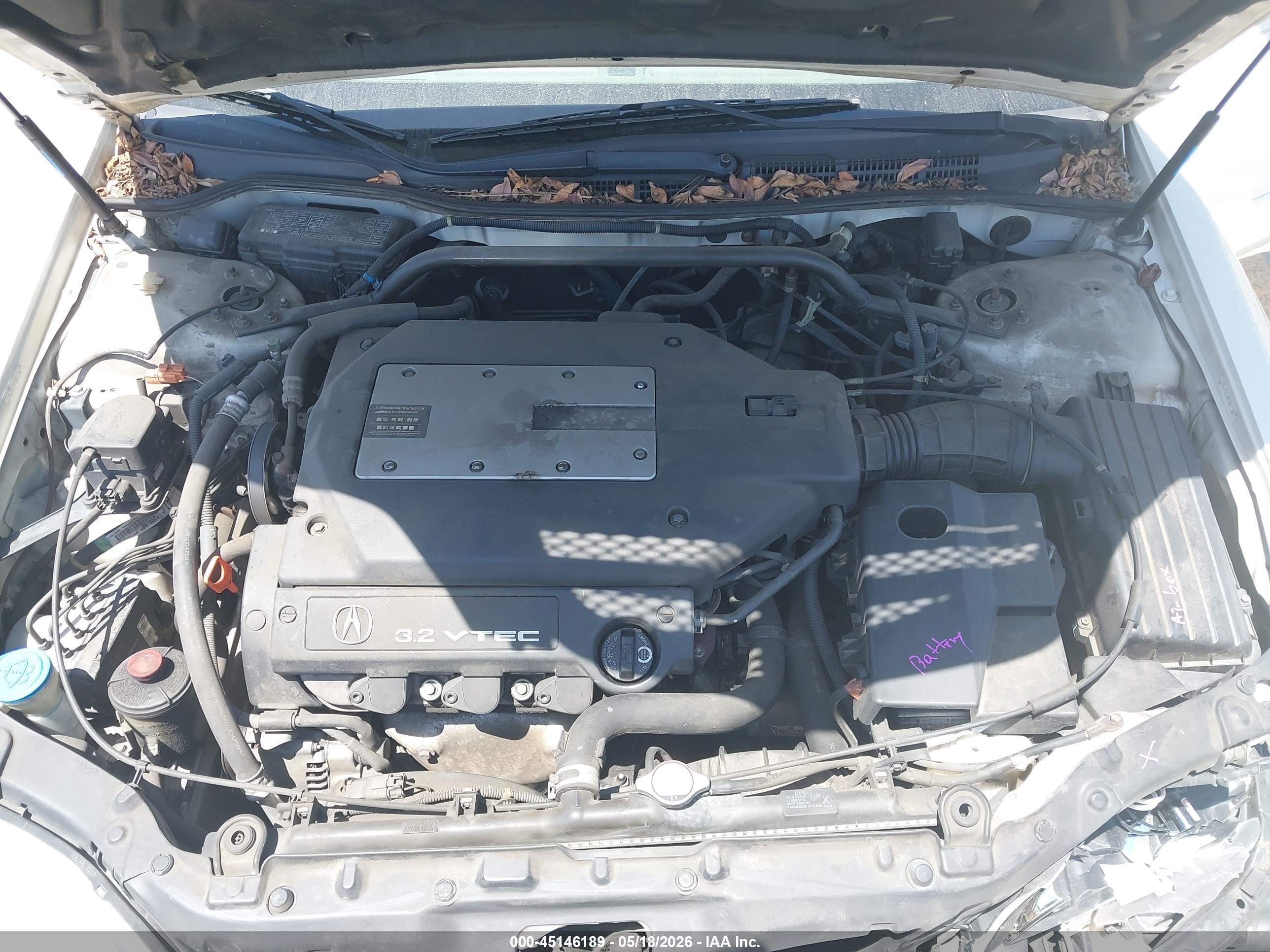 2000 Acura Tl 3.2 White vin: 19UUA5669YA064536