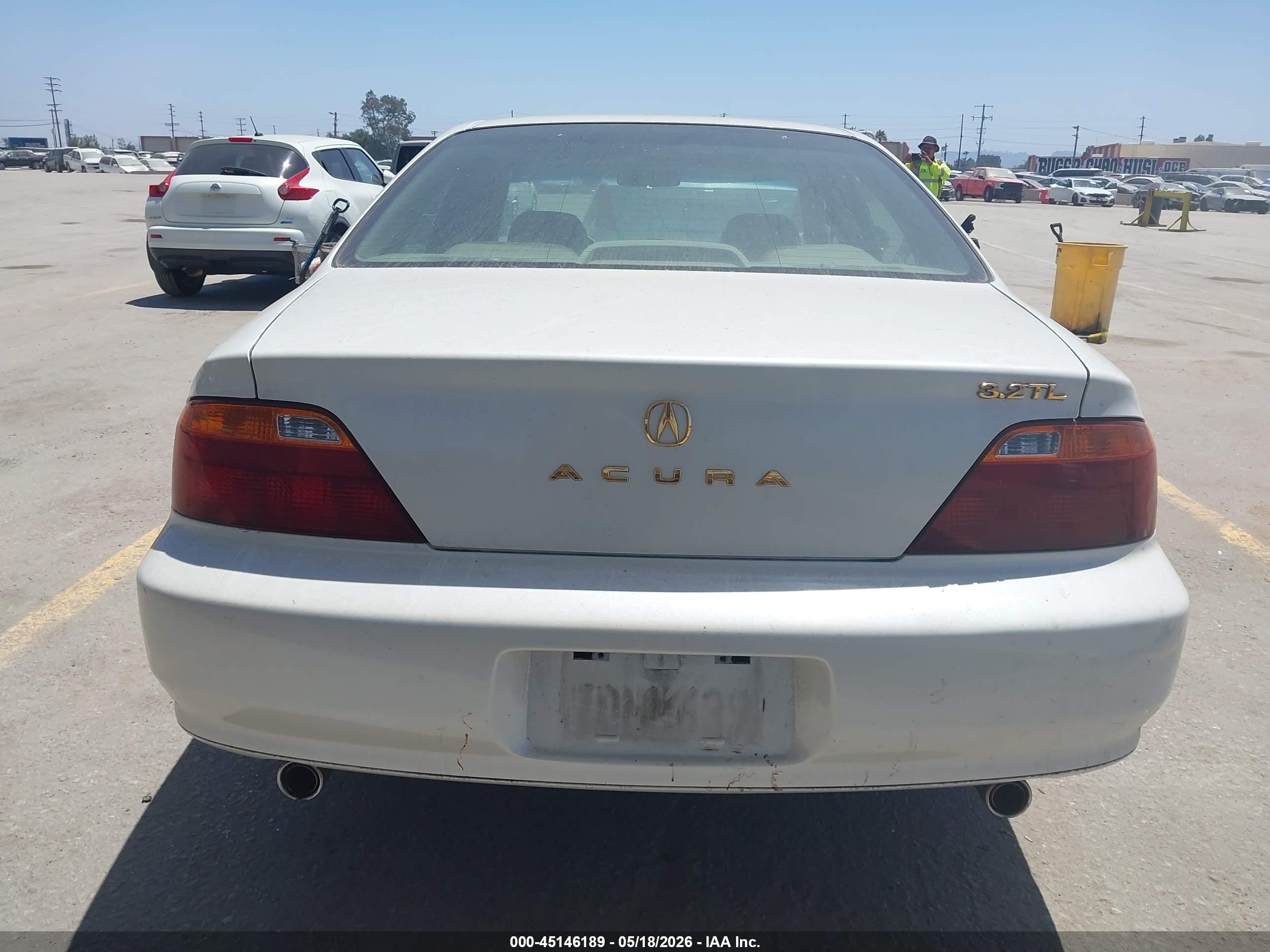 2000 Acura Tl 3.2 White vin: 19UUA5669YA064536