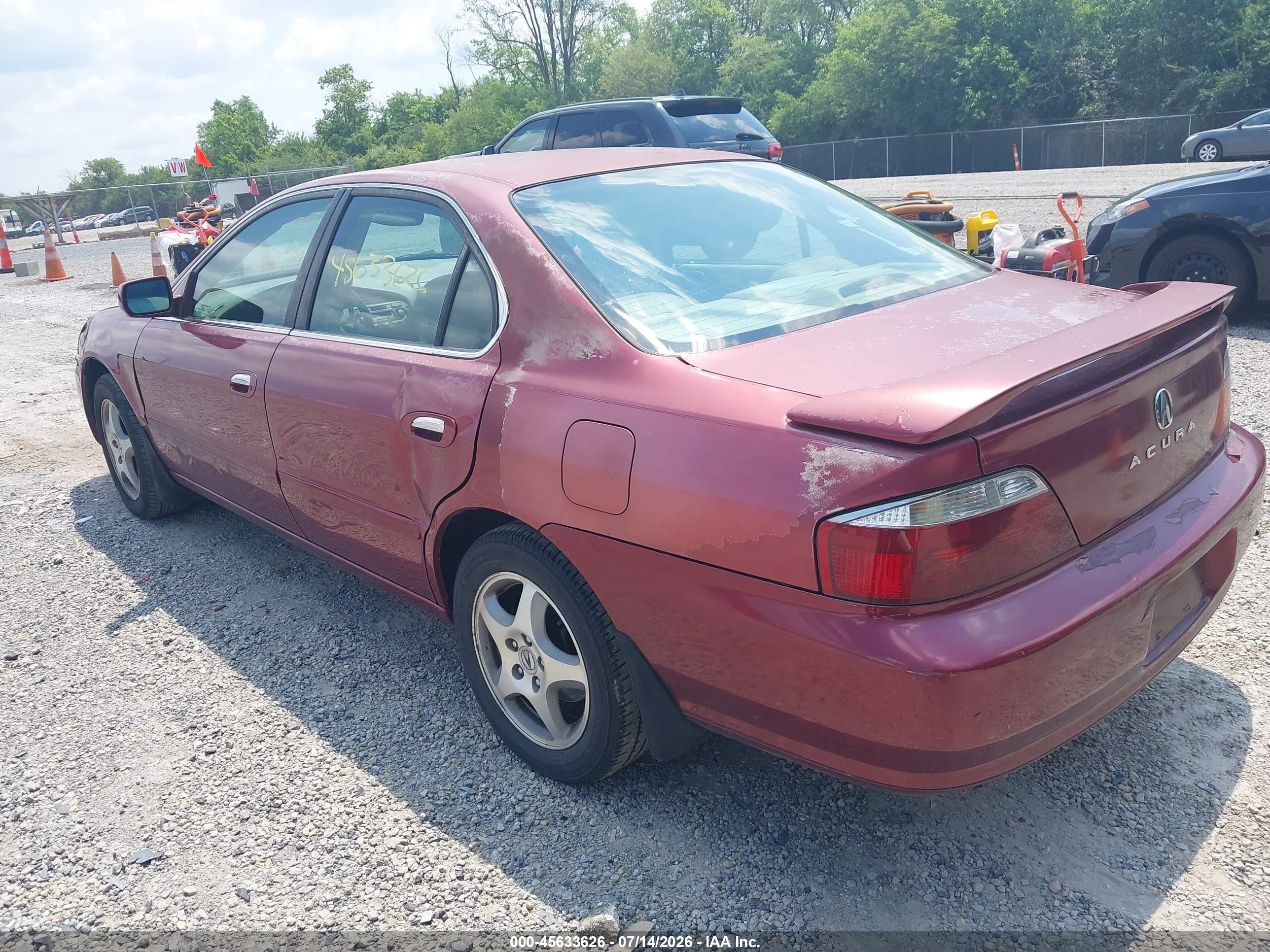 2003 Acura Tl 3.2 Red vin: 19UUA566X3A091186