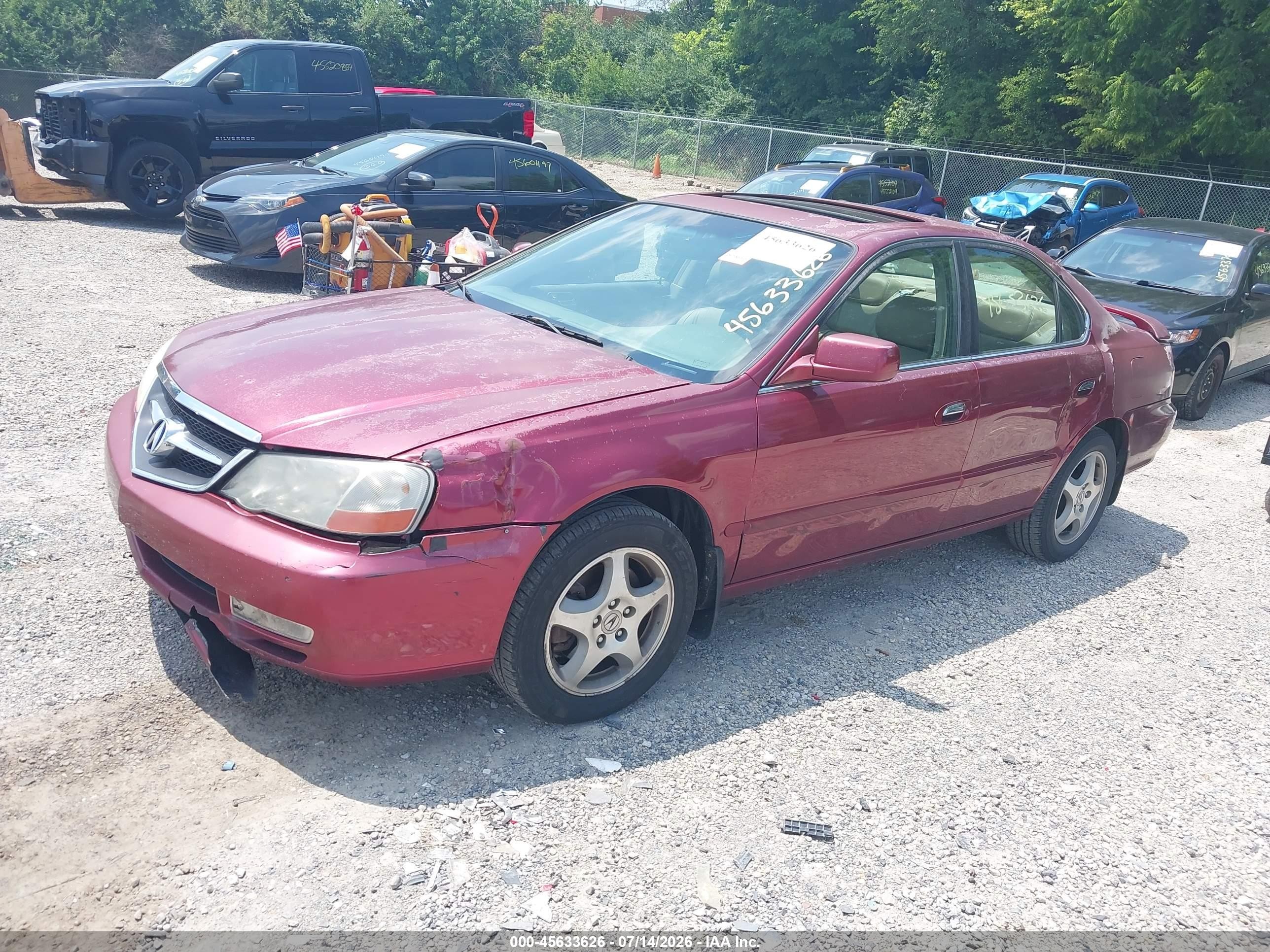 2003 Acura Tl 3.2 Red vin: 19UUA566X3A091186