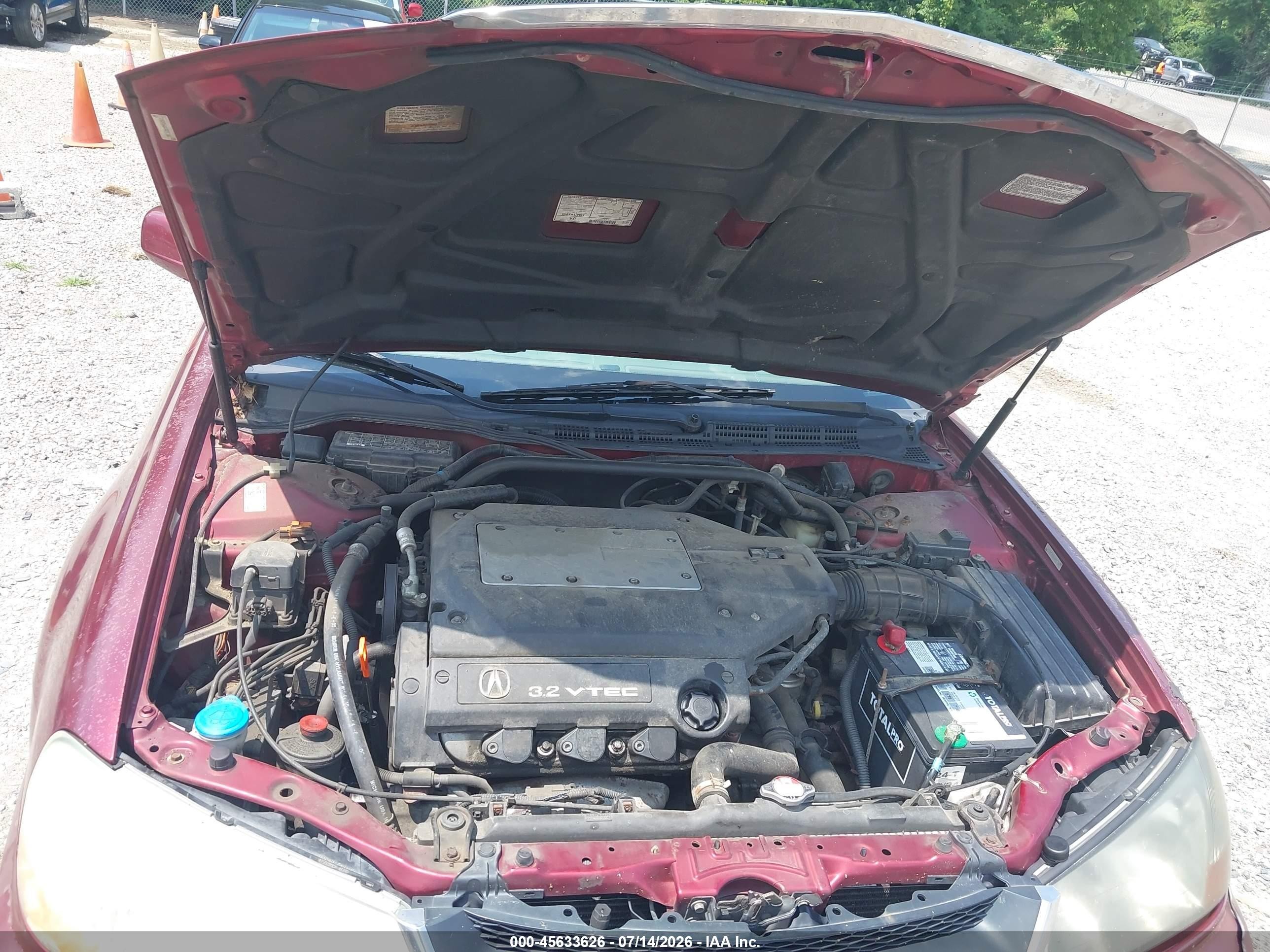 2003 Acura Tl 3.2 Red vin: 19UUA566X3A091186