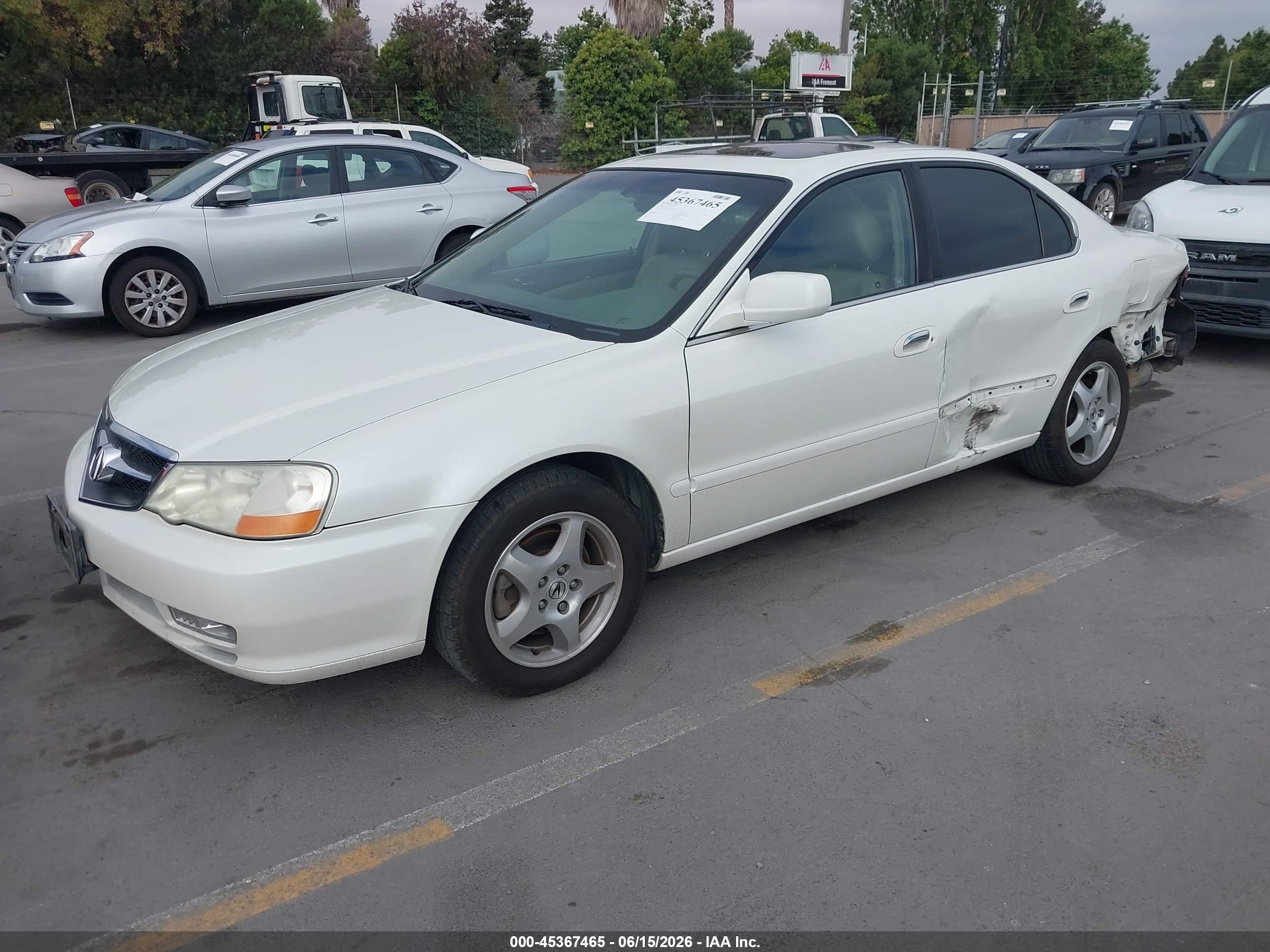 2003 Acura Tl 3.2 White vin: 19UUA56733A038290