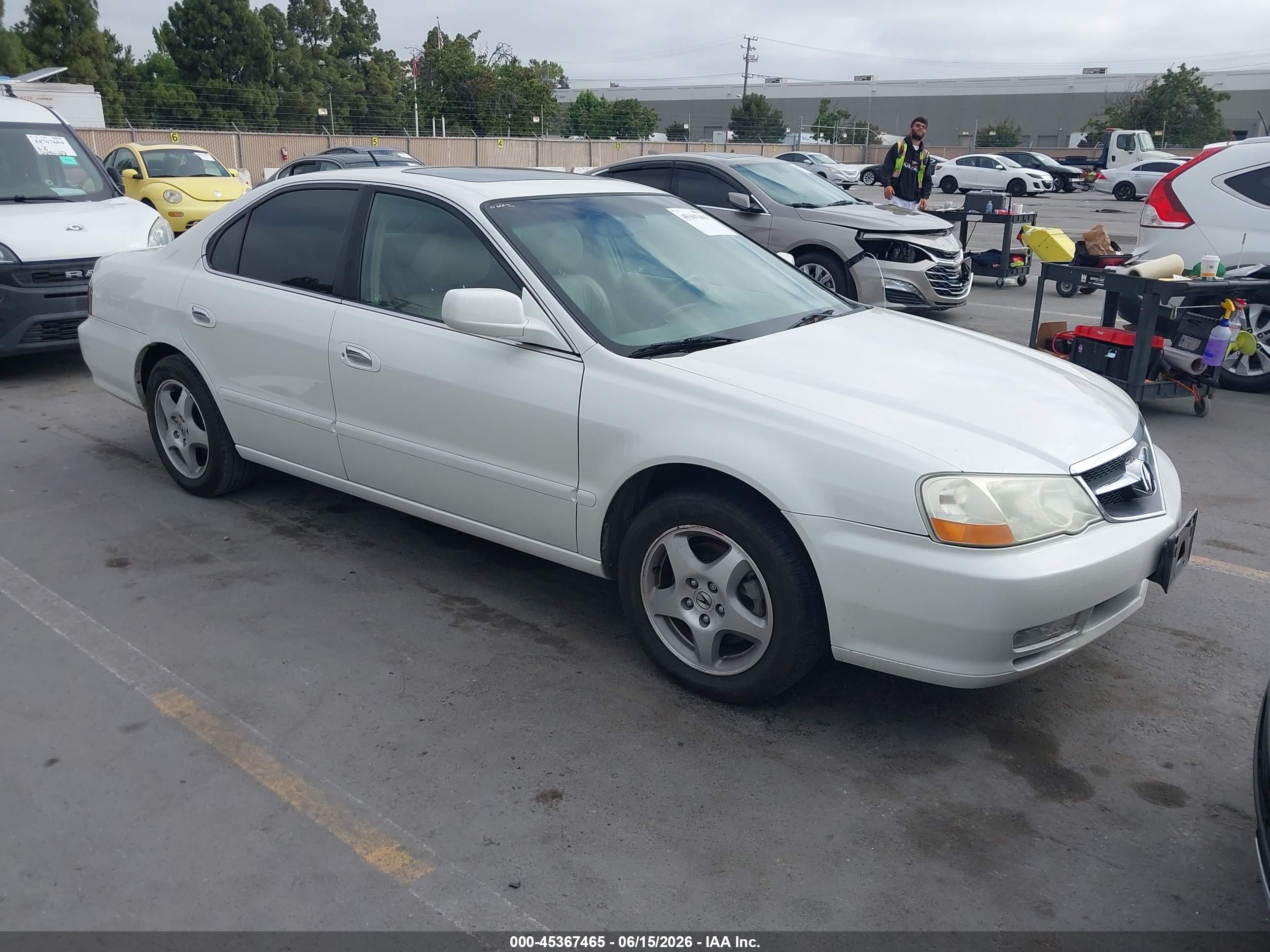 2003 Acura Tl 3.2 White vin: 19UUA56733A038290