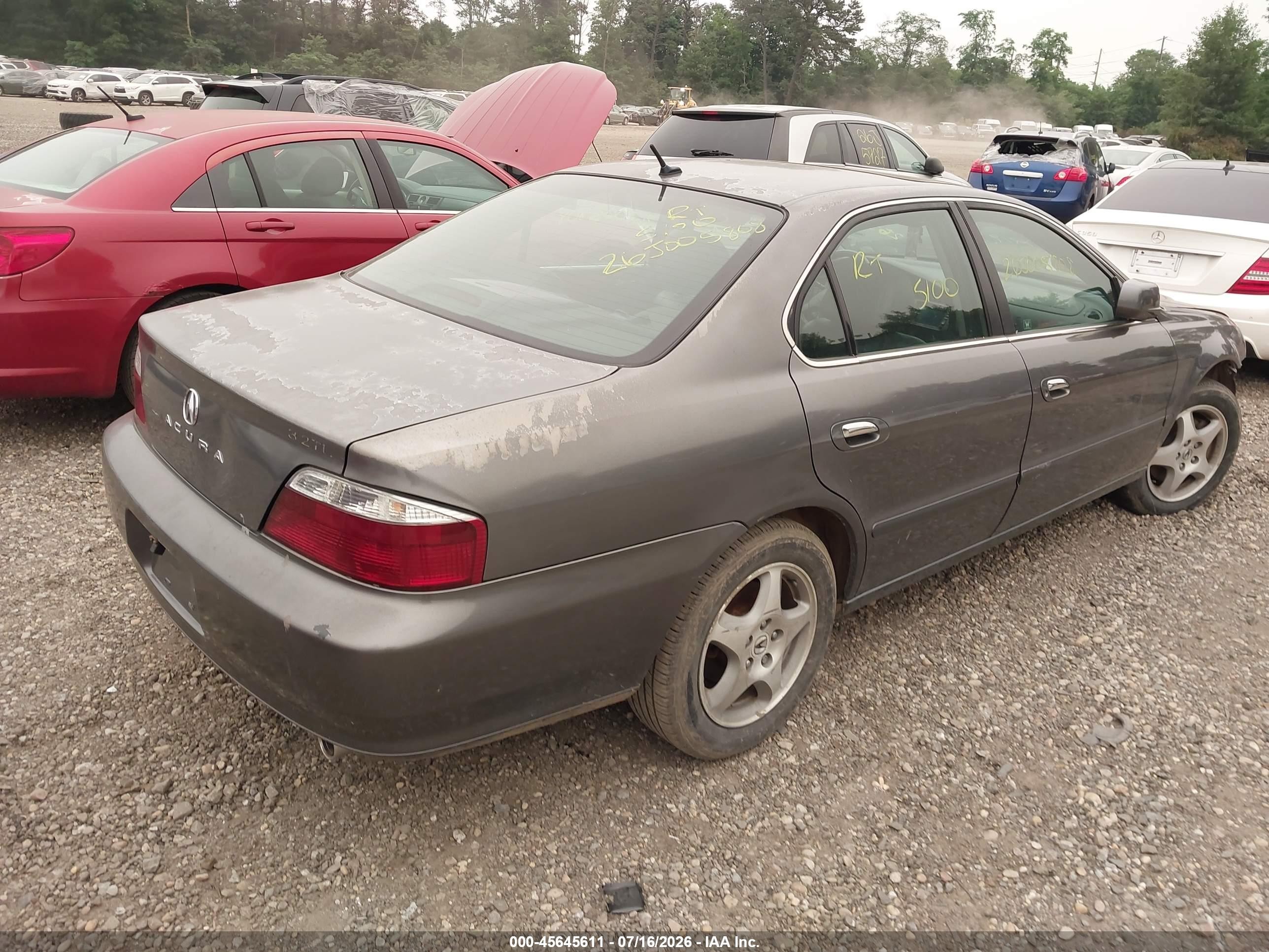 2003 Acura Tl 3.2 Серый vin: 19UUA56793A091706