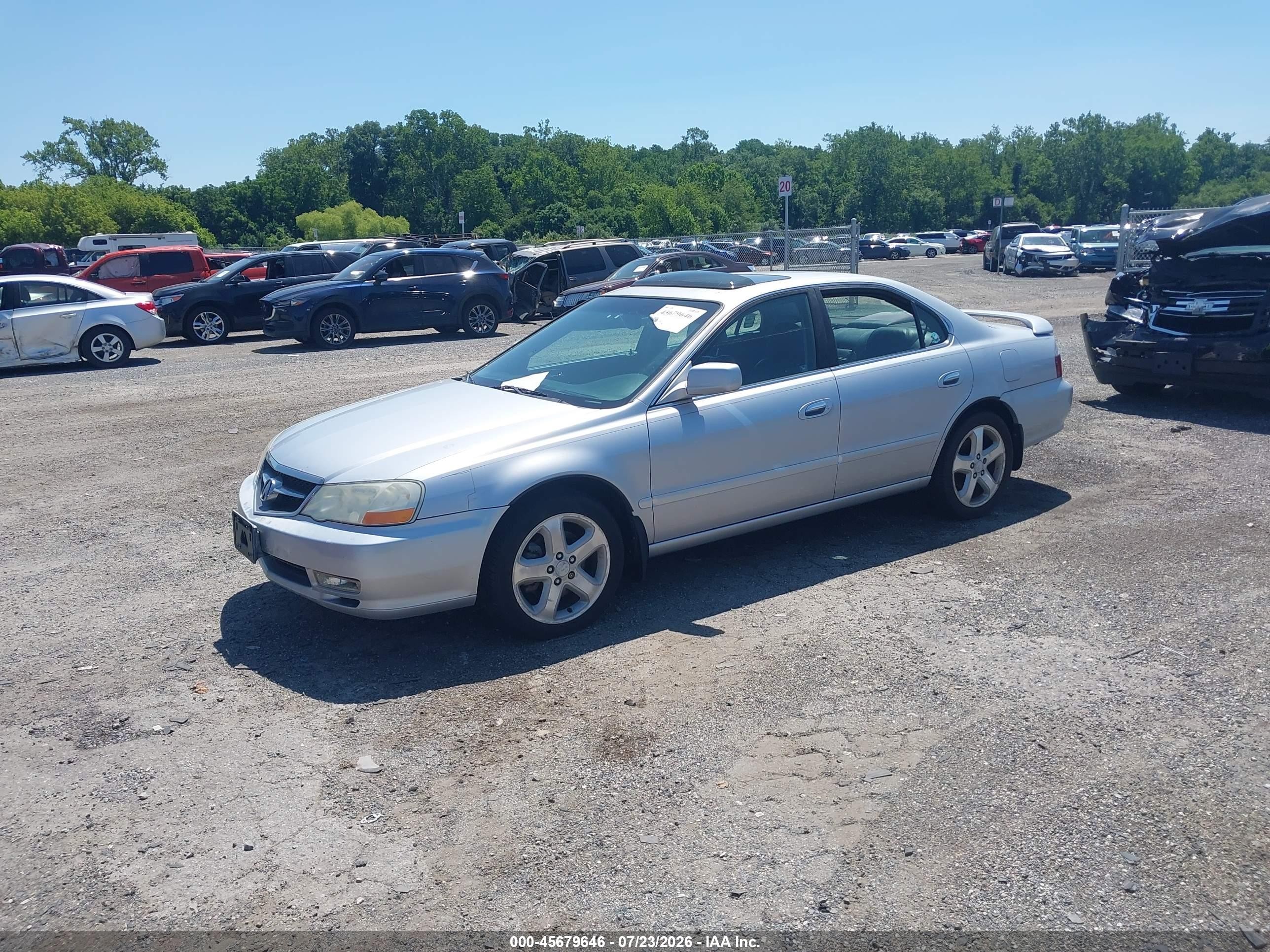 2003 Acura Tl 3.2 Type S Silver vin: 19UUA56813A029077