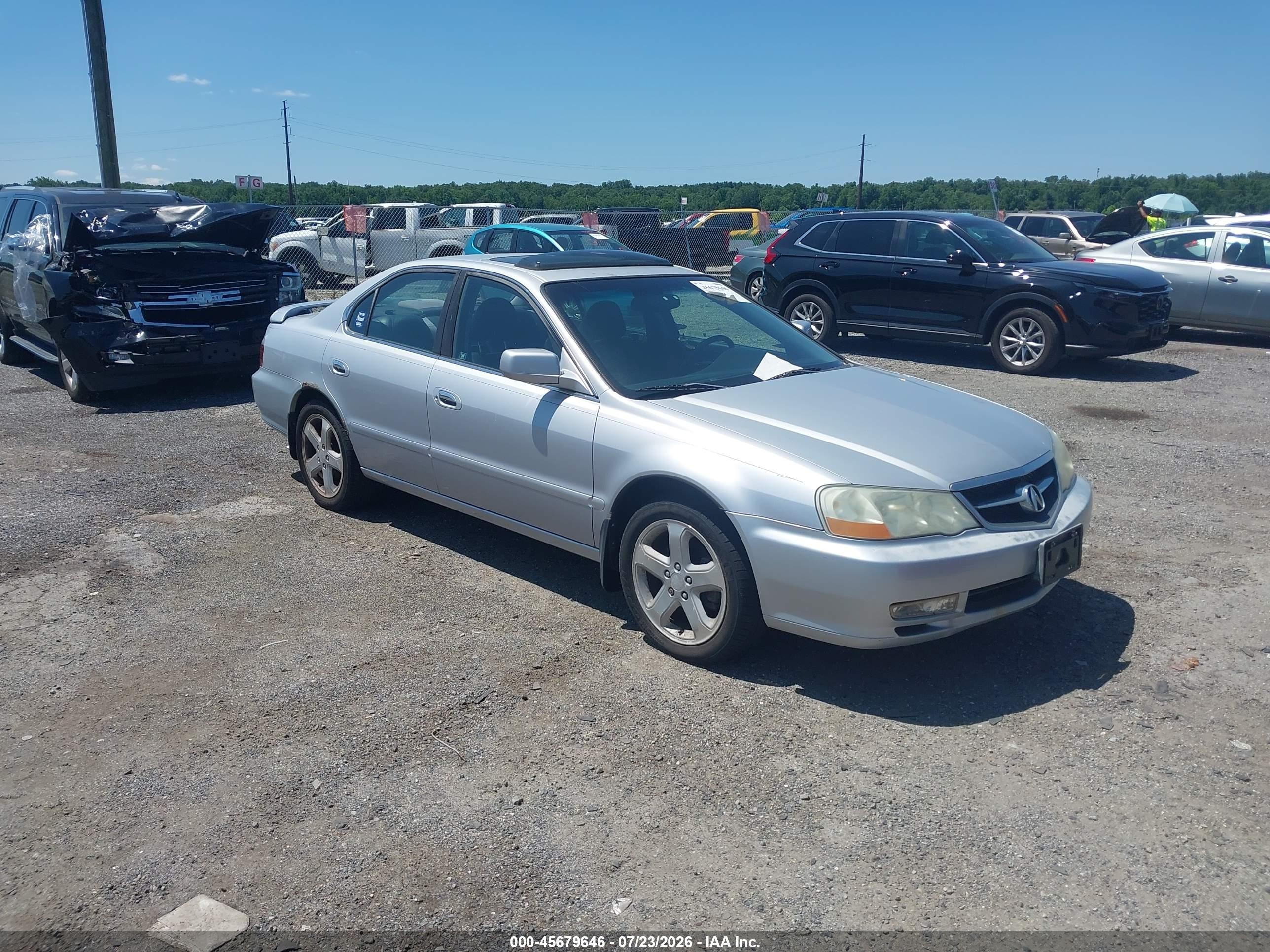 2003 Acura Tl 3.2 Type S Silver vin: 19UUA56813A029077
