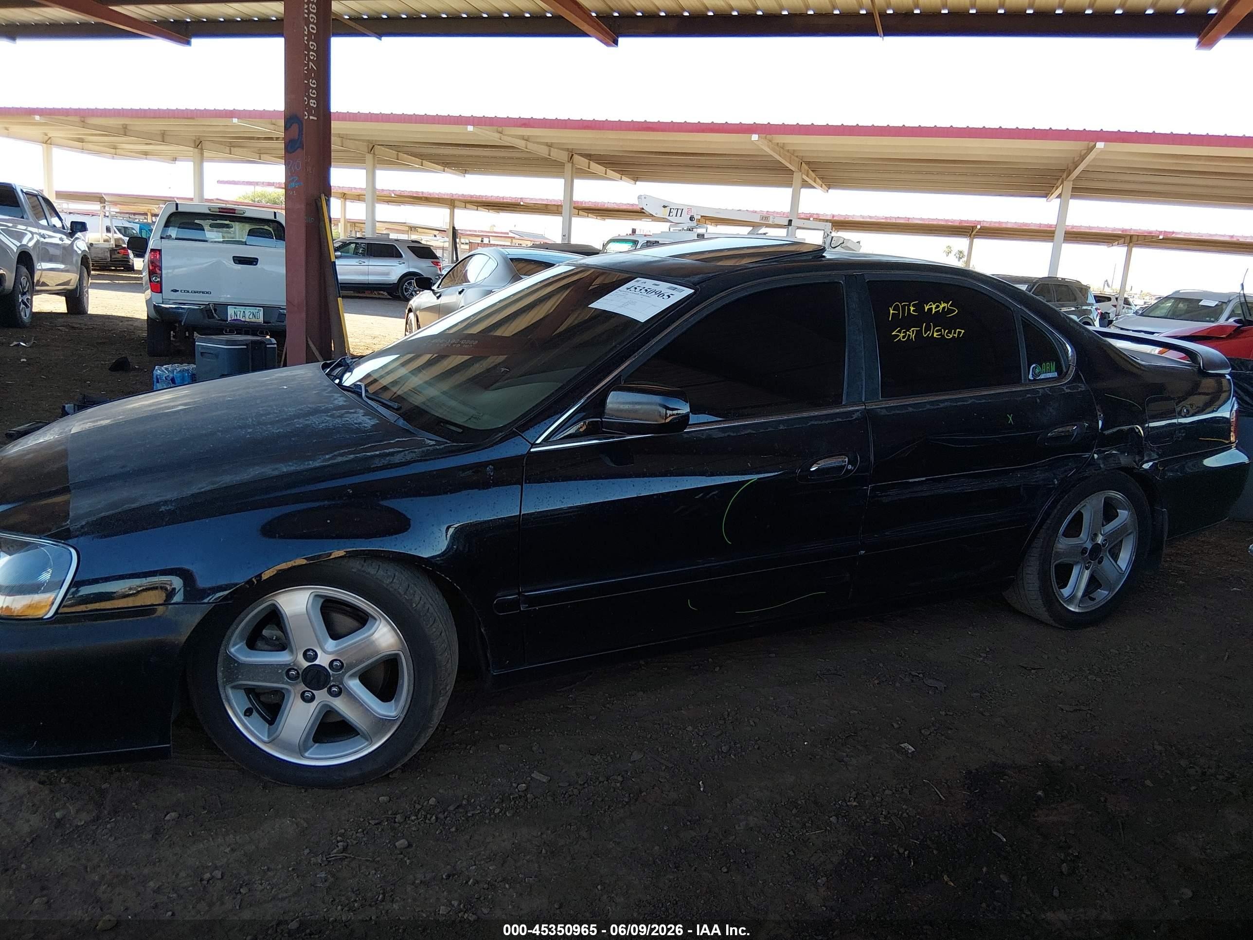 2003 Acura Tl 3.2 Type S Black vin: 19UUA56893A001043