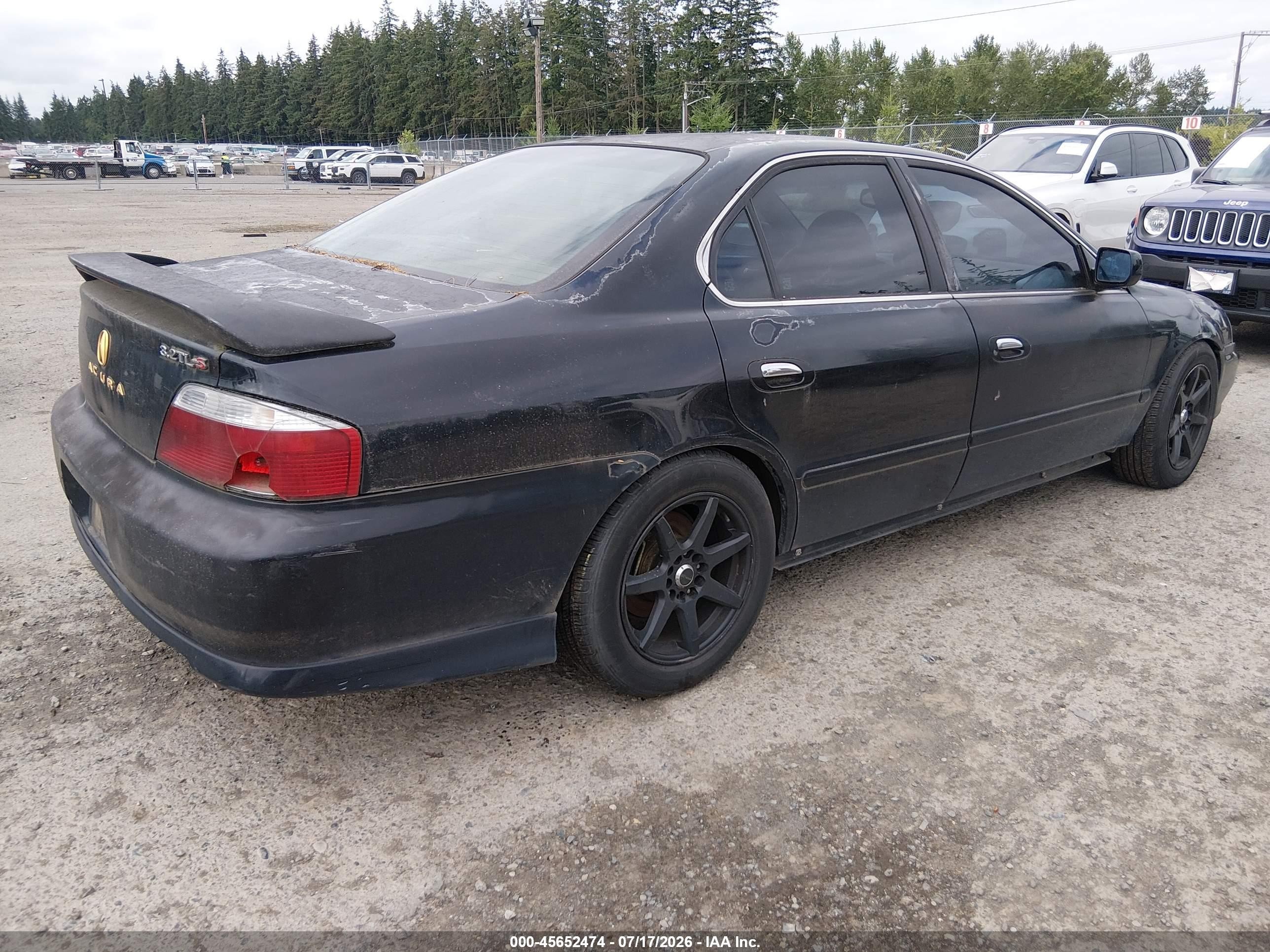 2002 Acura Tl 3.2 Type S Black vin: 19UUA568X2A009618