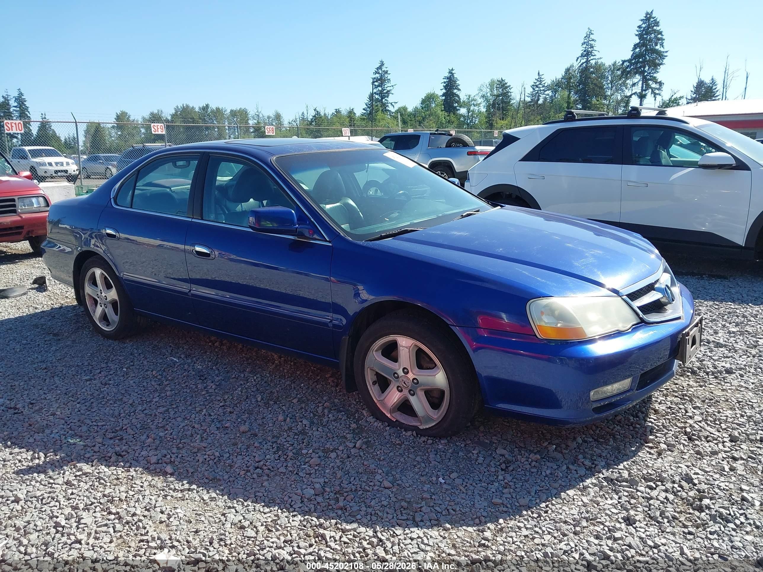 2003 Acura Tl 3.2 Type S Blue vin: 19UUA568X3A023830