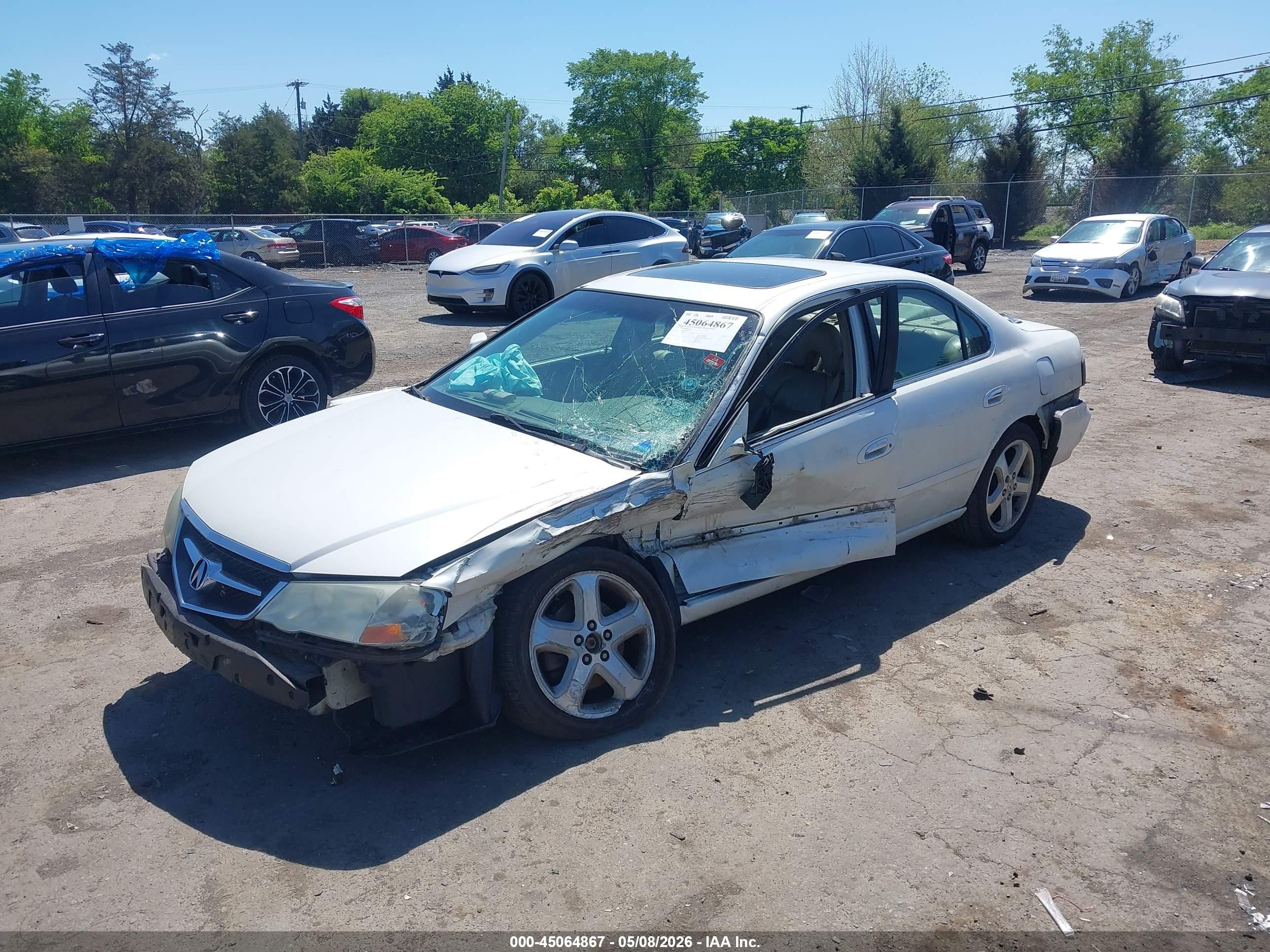 2003 Acura Tl 3.2 Type S Белый vin: 19UUA568X3A037713