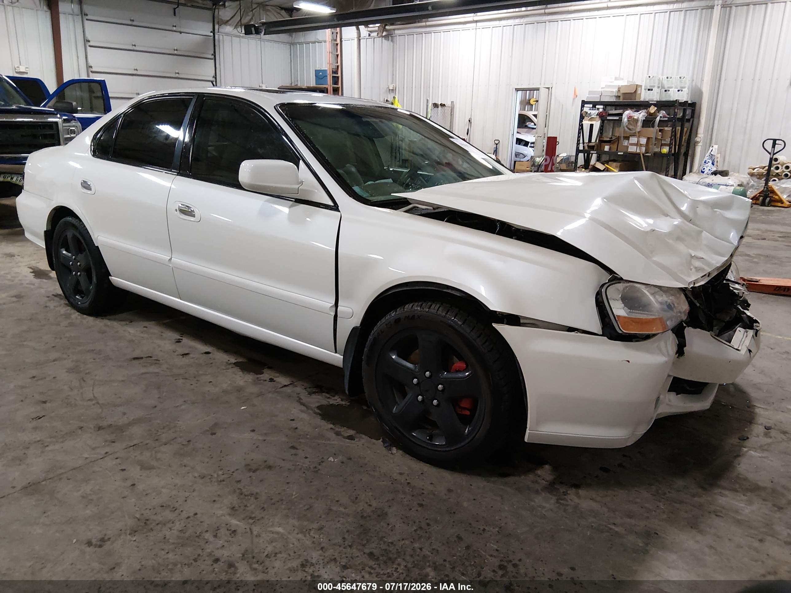 2003 Acura Tl 3.2 Type S White vin: 19UUA56933A066009