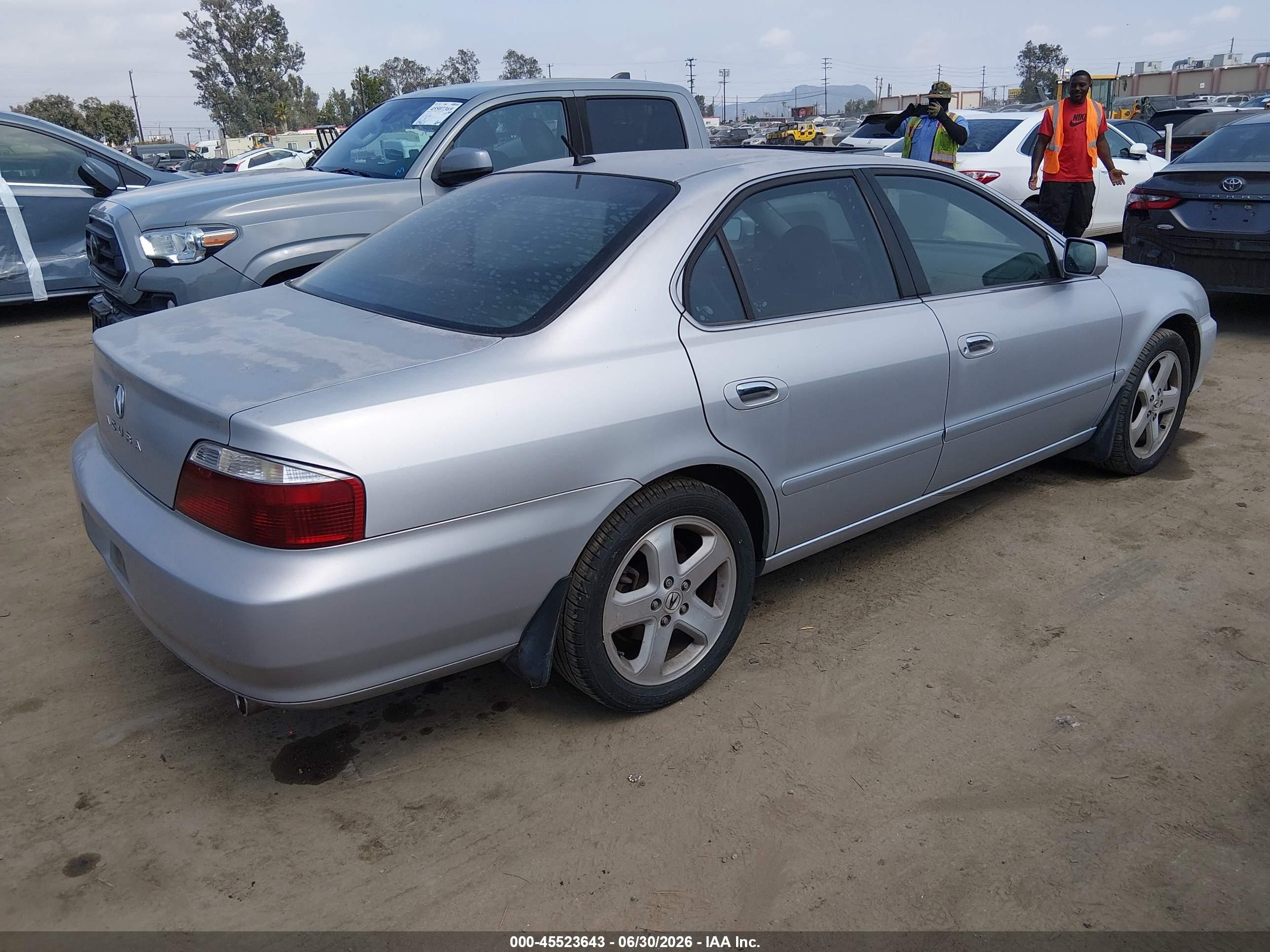 2003 Acura Tl 3.2 Type S Silver vin: 19UUA56963A016575