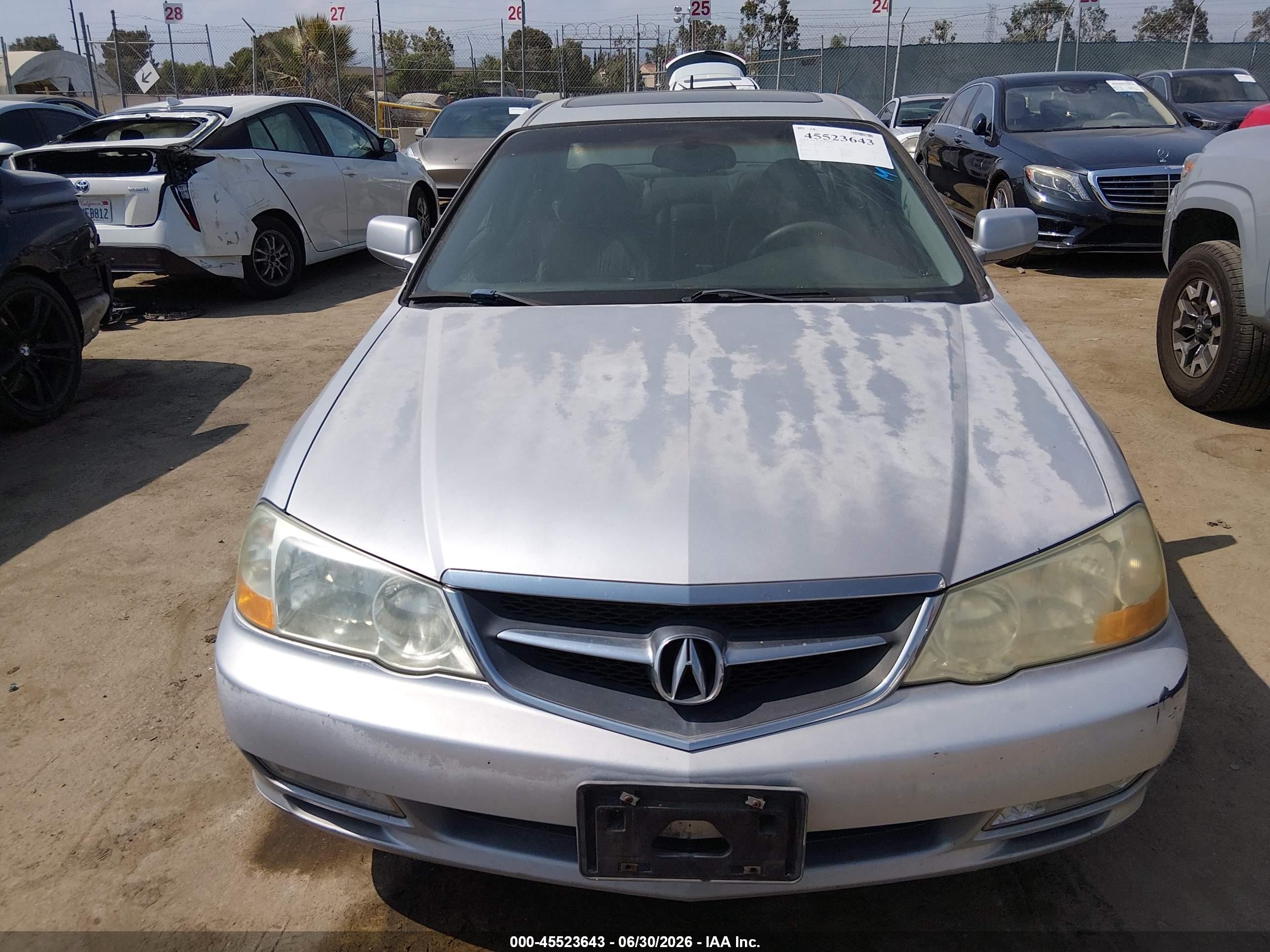 2003 Acura Tl 3.2 Type S Silver vin: 19UUA56963A016575