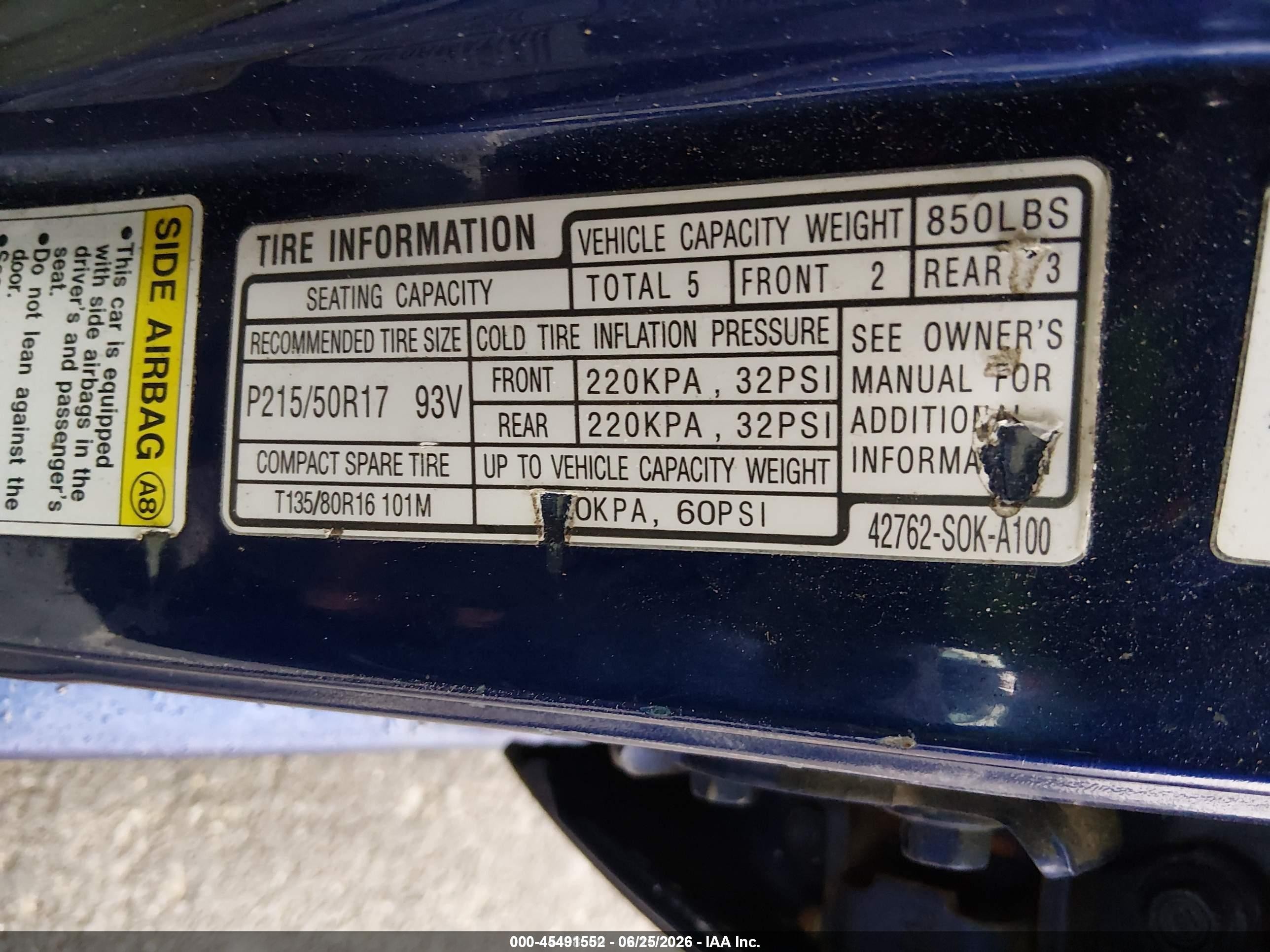 2002 Acura Tl 3.2 Type S Blue vin: 19UUA569X2A020188
