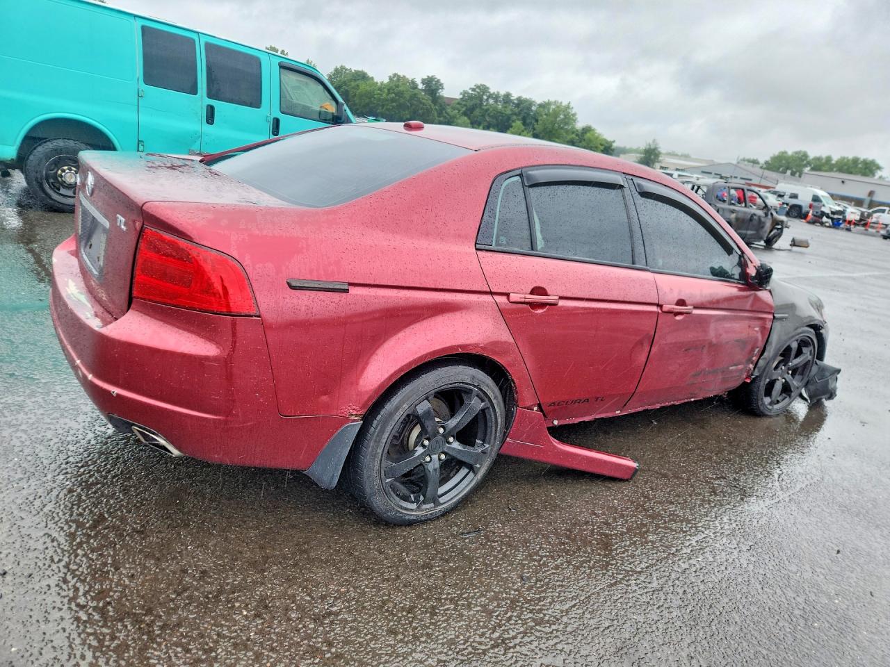 2004 Acura Tl Burgundy vin: 19UUA65504A012947