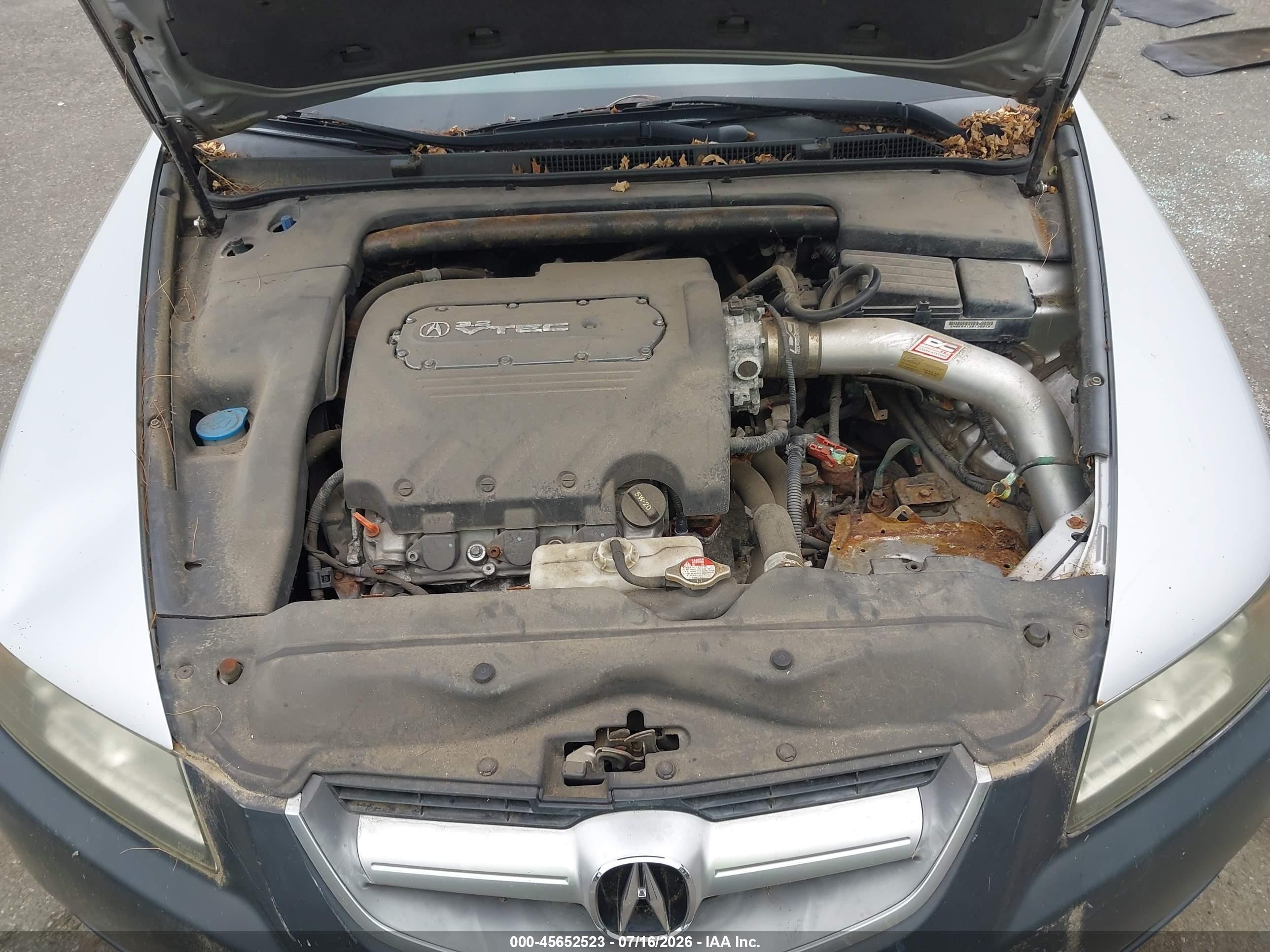 2005 Acura Tl   Gray vin: 19UUA65545A019689