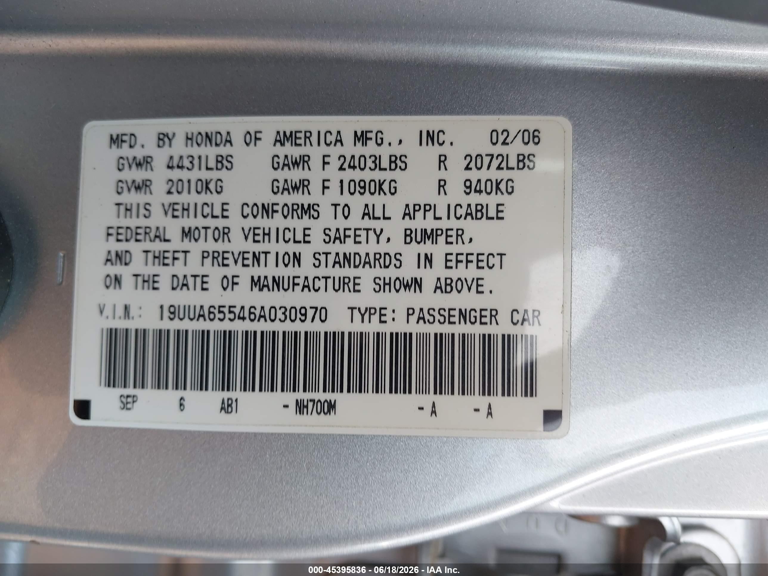 2006 Acura Tl   Silver vin: 19UUA65546A030970
