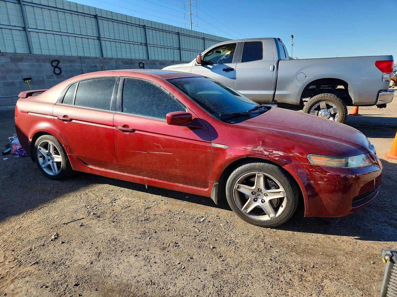 2004 Acura Tl Burgundy vin: 19UUA65574A012945