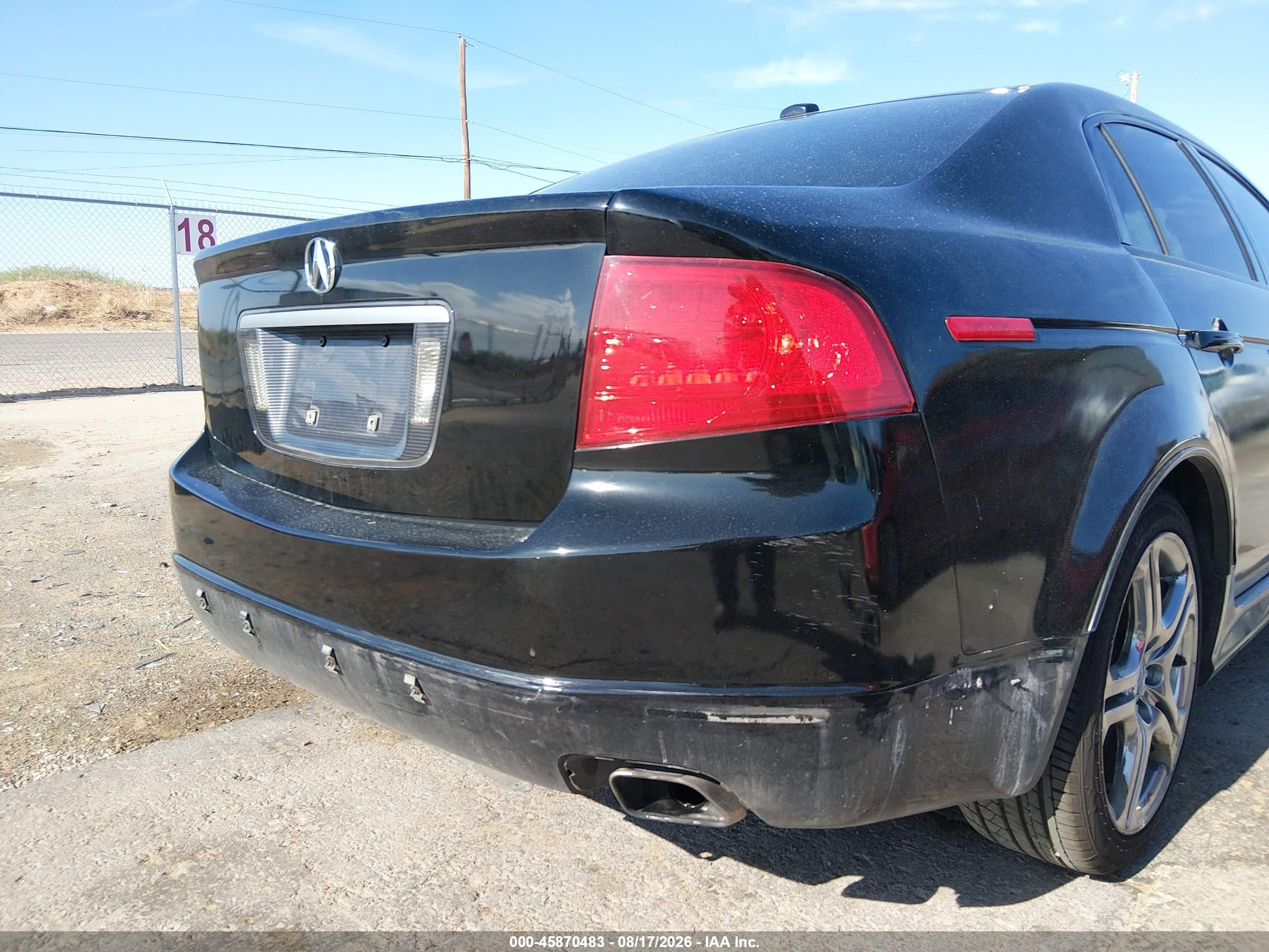 2005 Acura Tl   Black vin: 19UUA655X5A054785