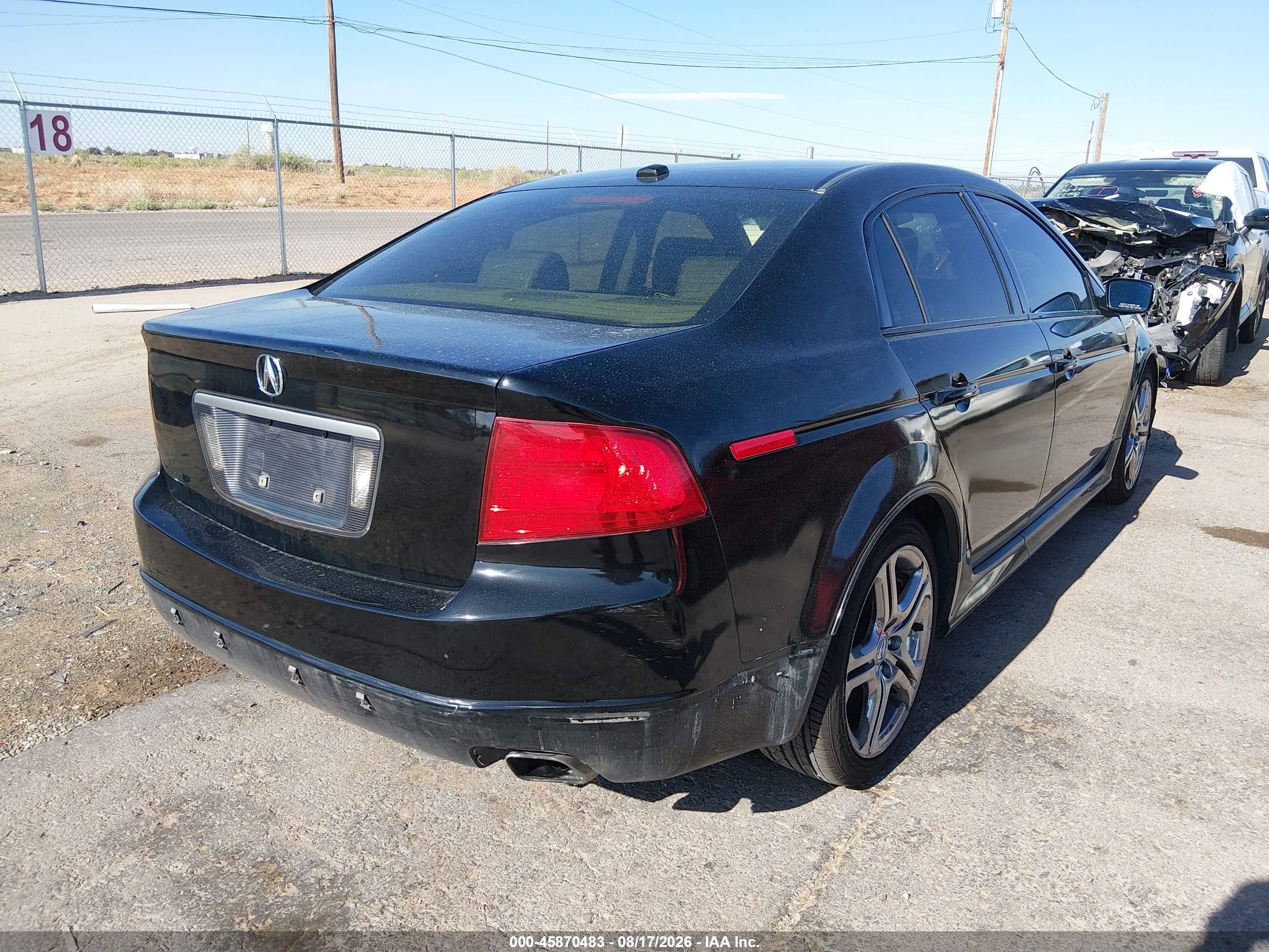 2005 Acura Tl   Black vin: 19UUA655X5A054785