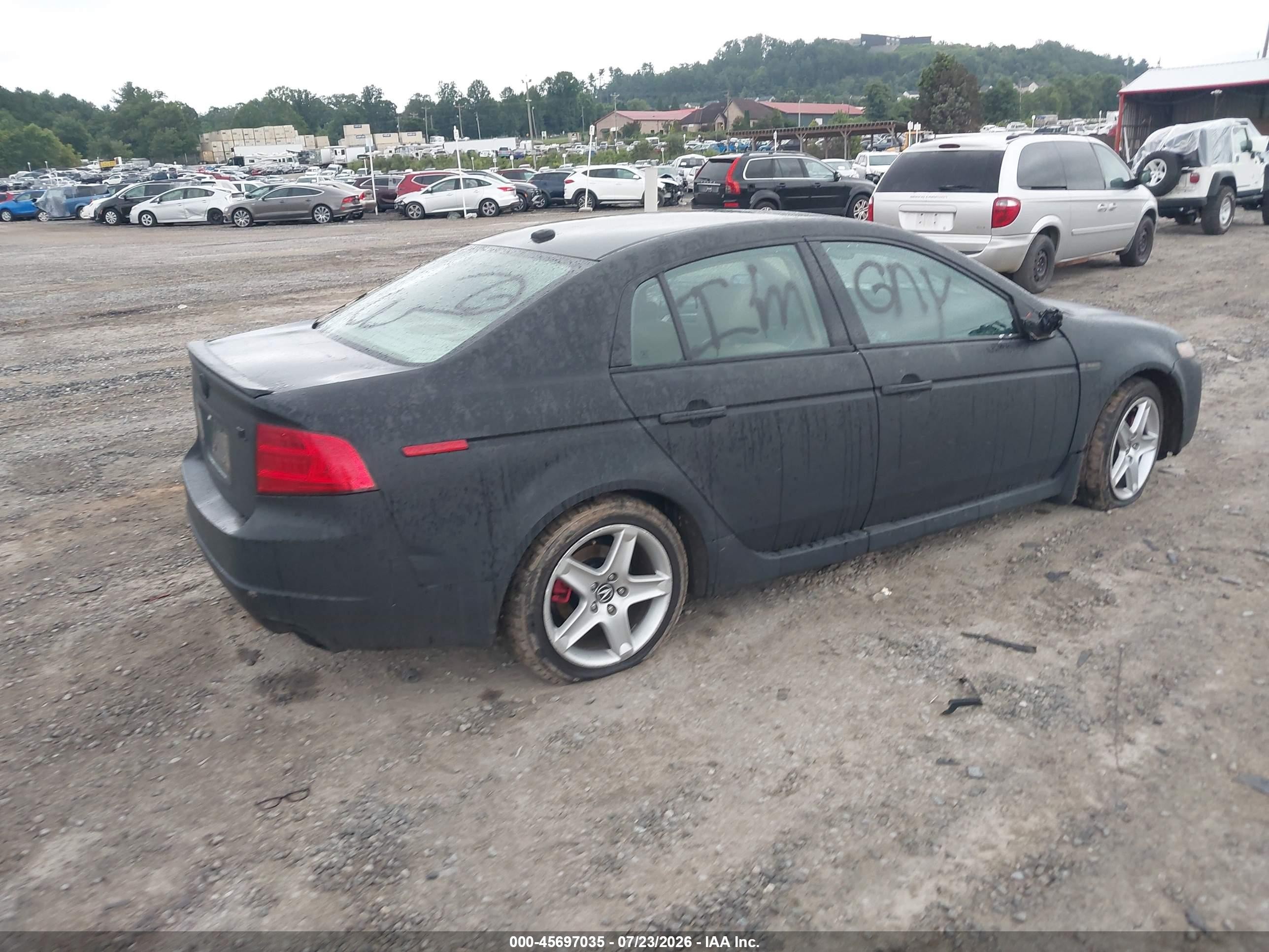 2004 Acura Tl   Black vin: 19UUA66204A009955