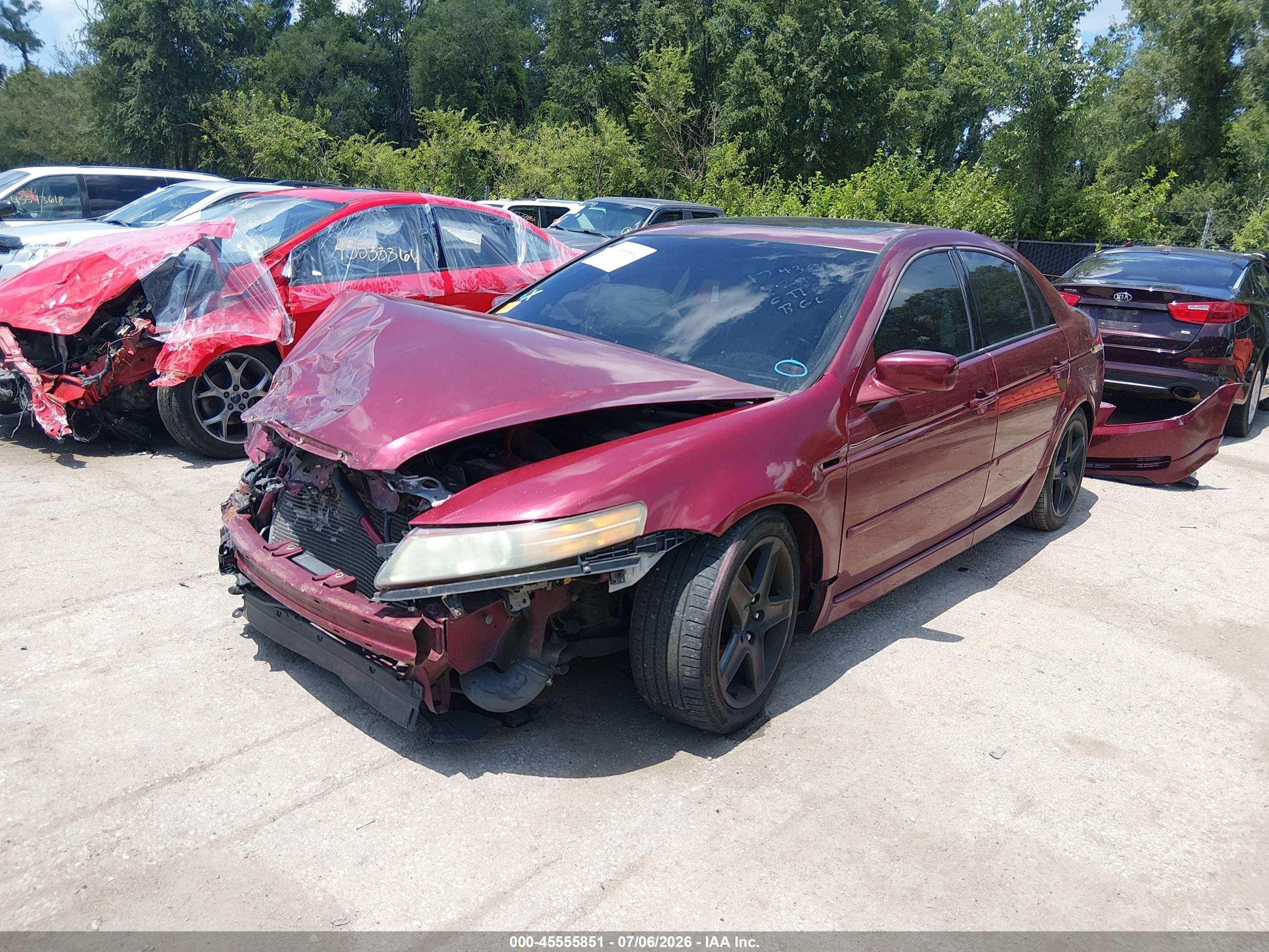 2004 Acura Tl   Burgundy vin: 19UUA66204A046679