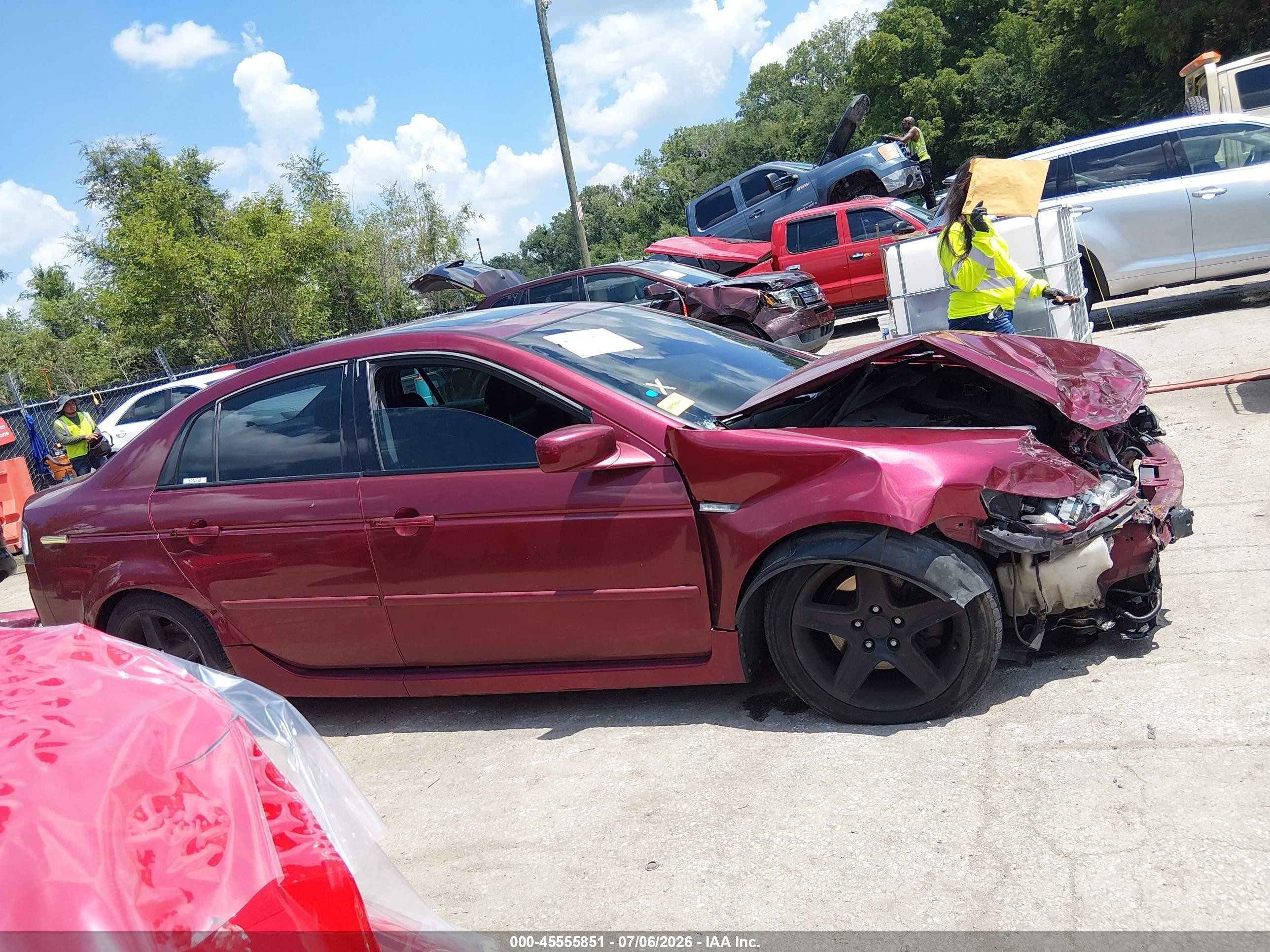 2004 Acura Tl   Burgundy vin: 19UUA66204A046679