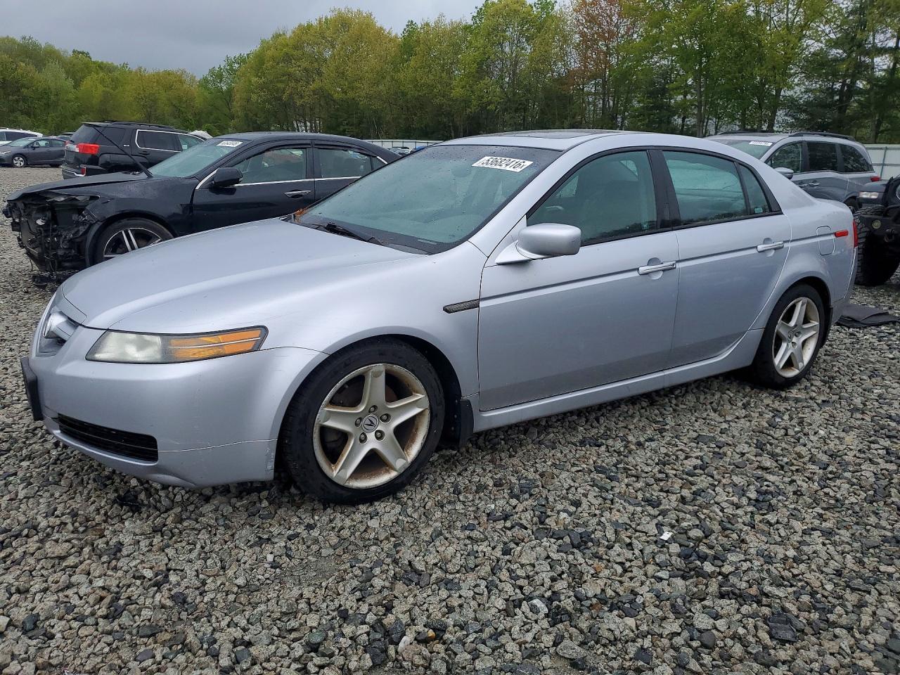 2005 Acura Tl Silver vin: 19UUA66205A019662