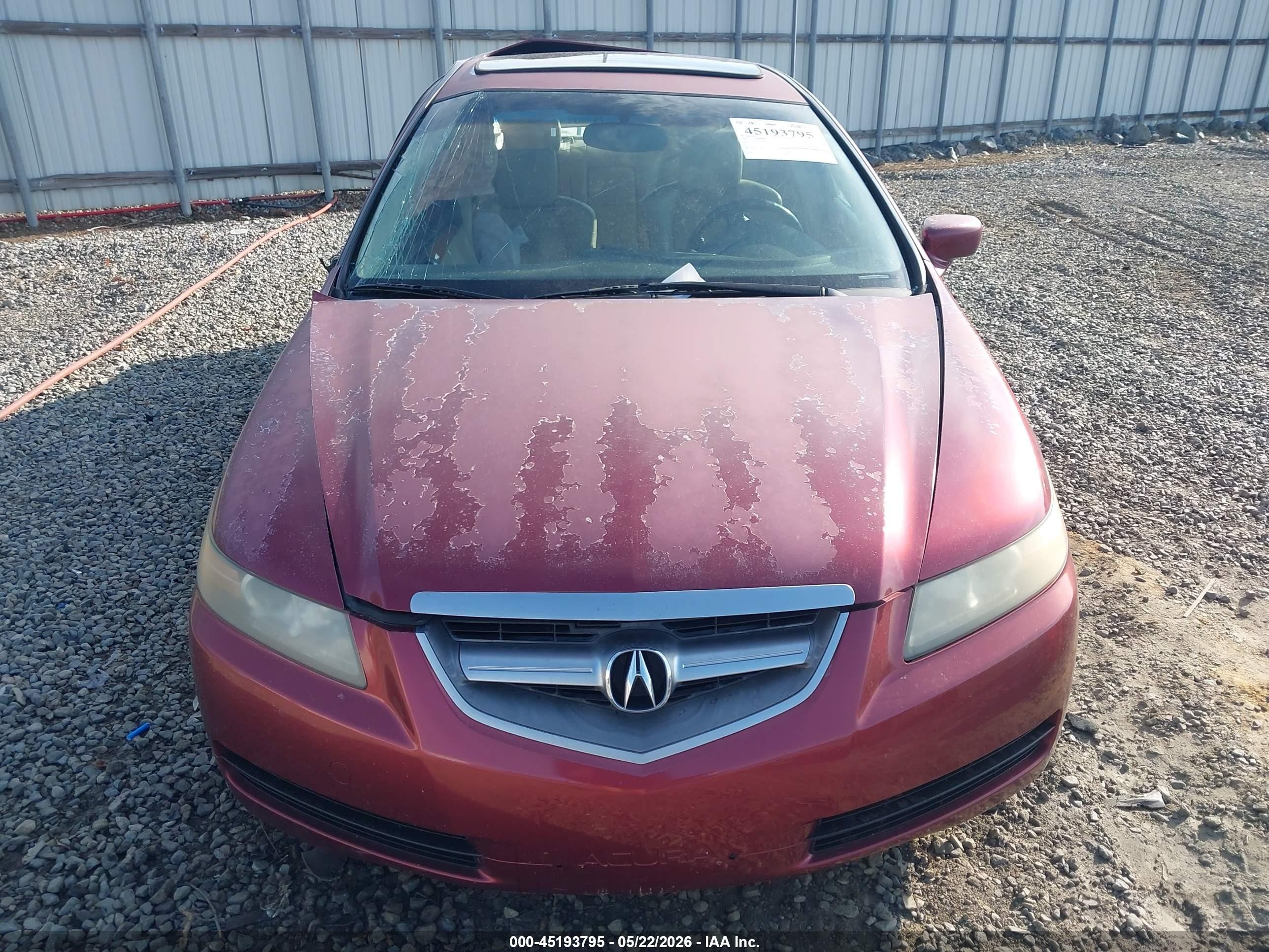 2005 Acura Tl   Red vin: 19UUA66205A028443