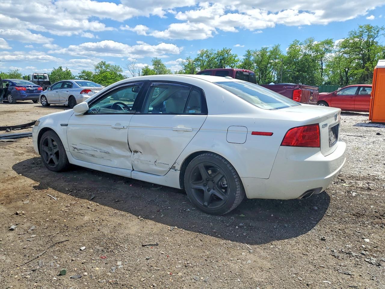 2005 Acura Tl White vin: 19UUA66205A079019