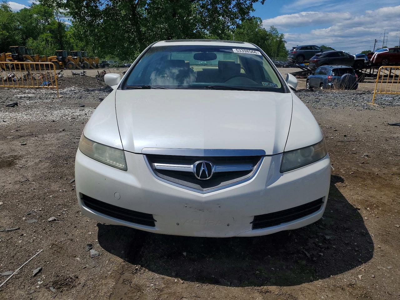 2005 Acura Tl White vin: 19UUA66205A079019
