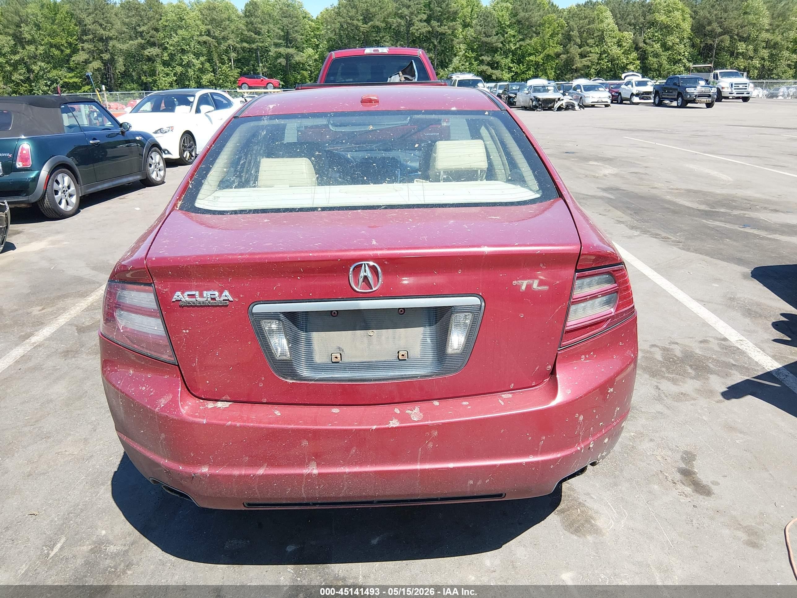 2008 Acura Tl 3.2 Красный vin: 19UUA66208A008875