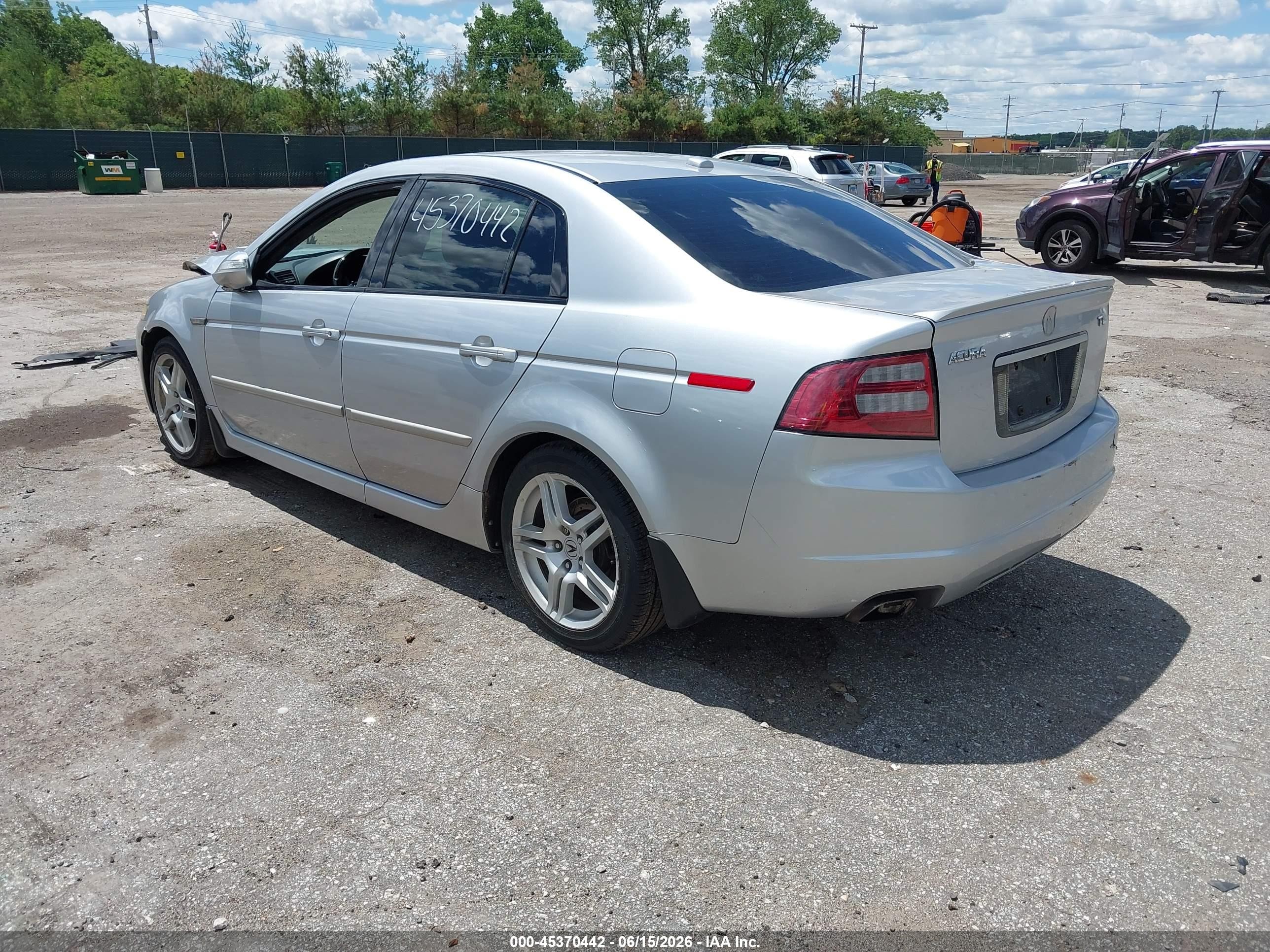 2008 Acura Tl 3.2 Silver vin: 19UUA66208A034375