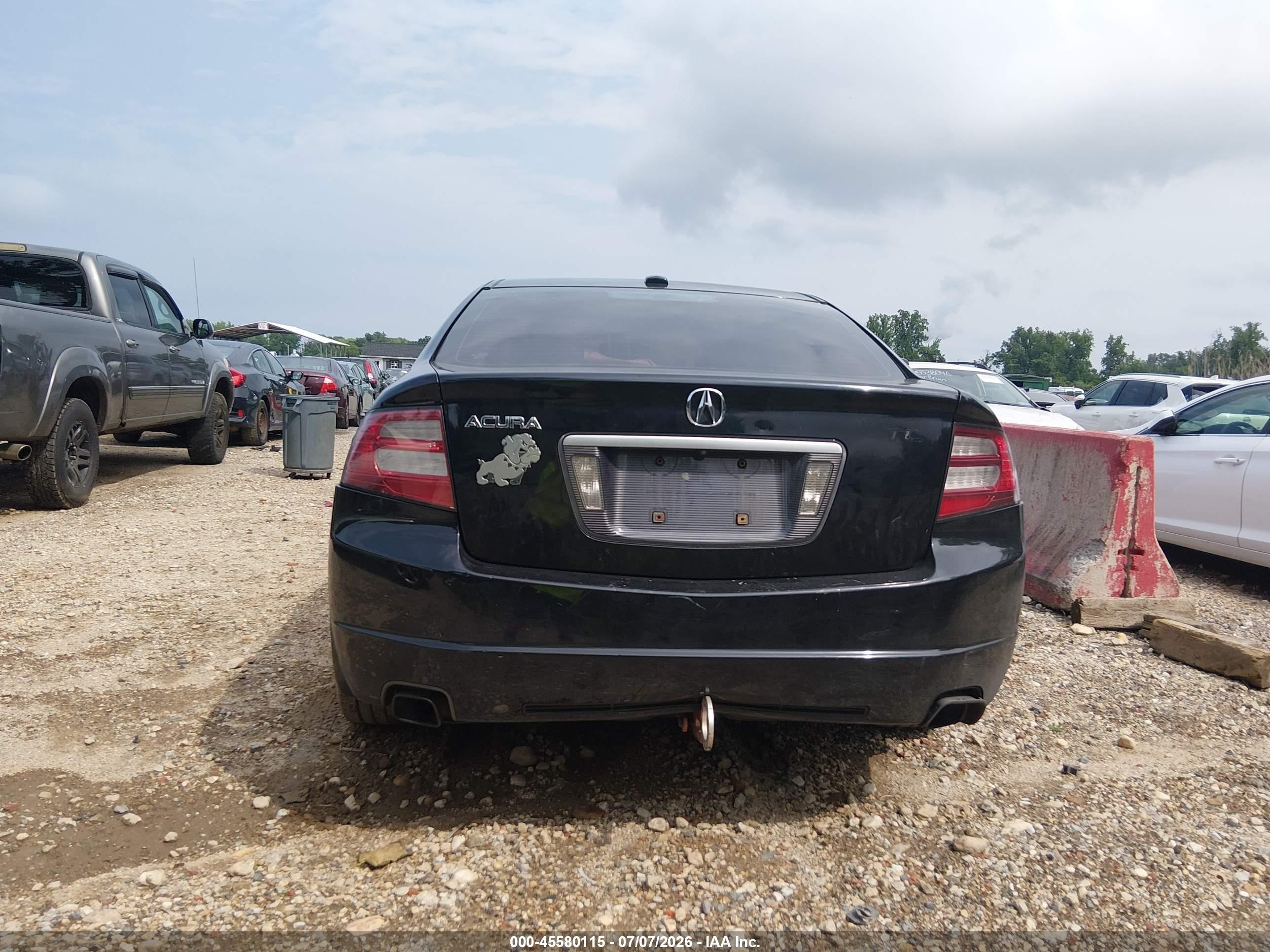 2008 Acura Tl 3.2 Black vin: 19UUA66208A049569