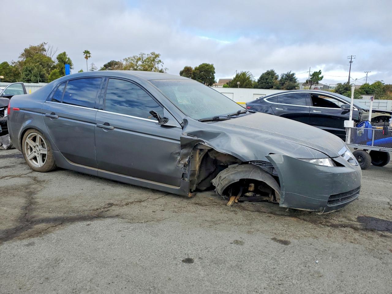 2004 Acura Tl Gray vin: 19UUA66214A033181