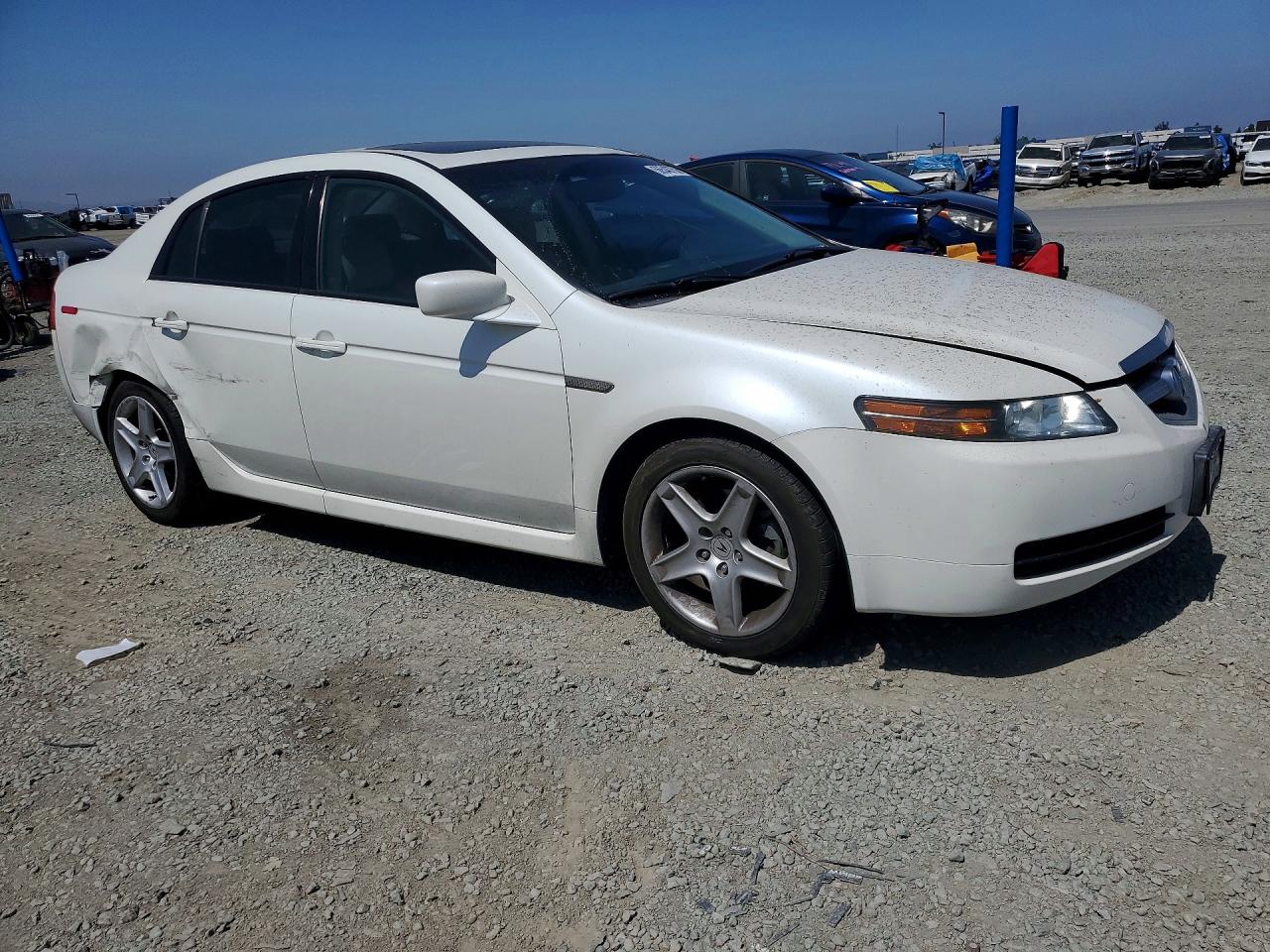 2005 Acura Tl White vin: 19UUA66215A055845
